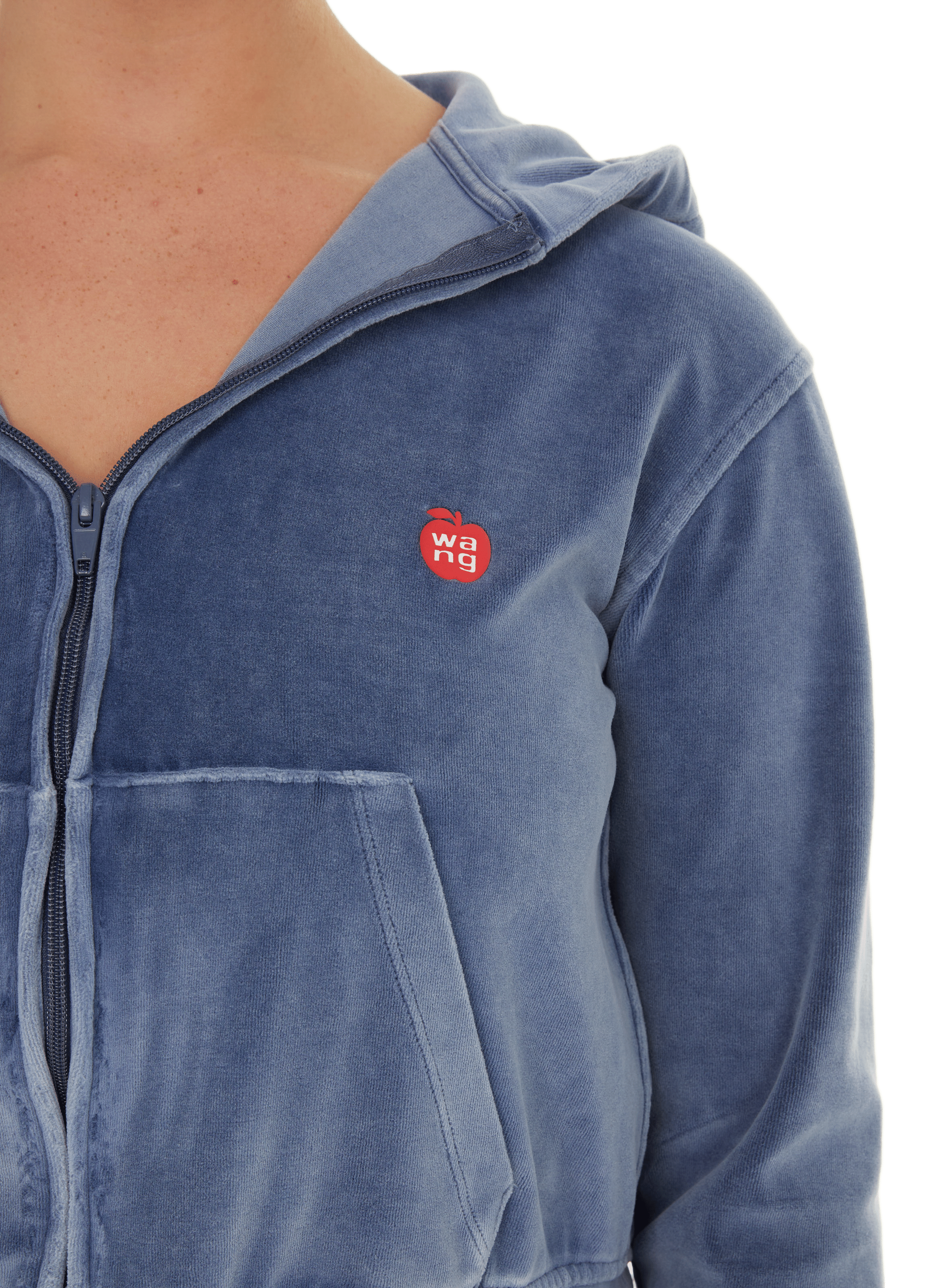 Hoodie en velours  ALEXANDER WANG Bleu