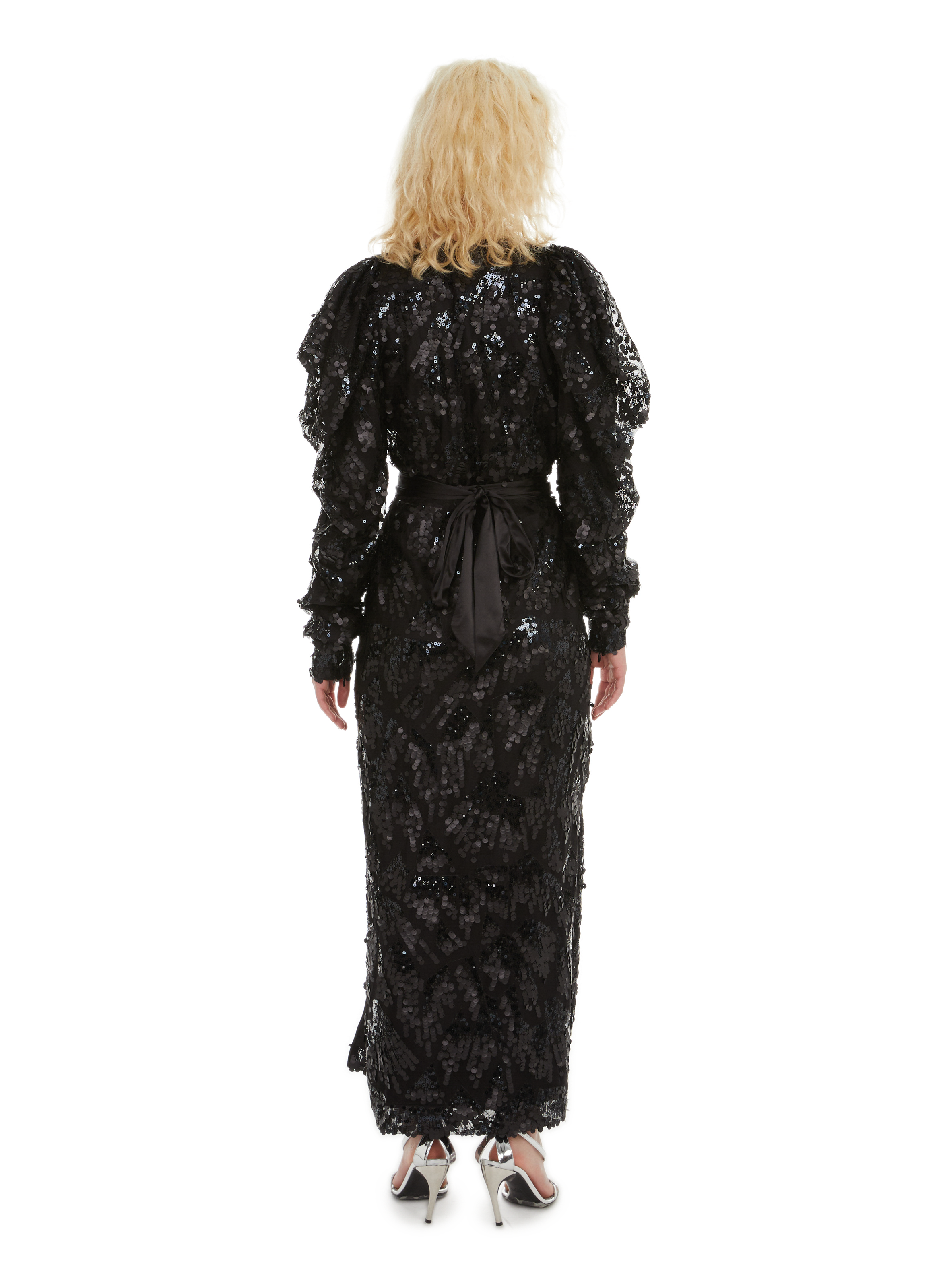Robe longue à sequin ROTATE Noir