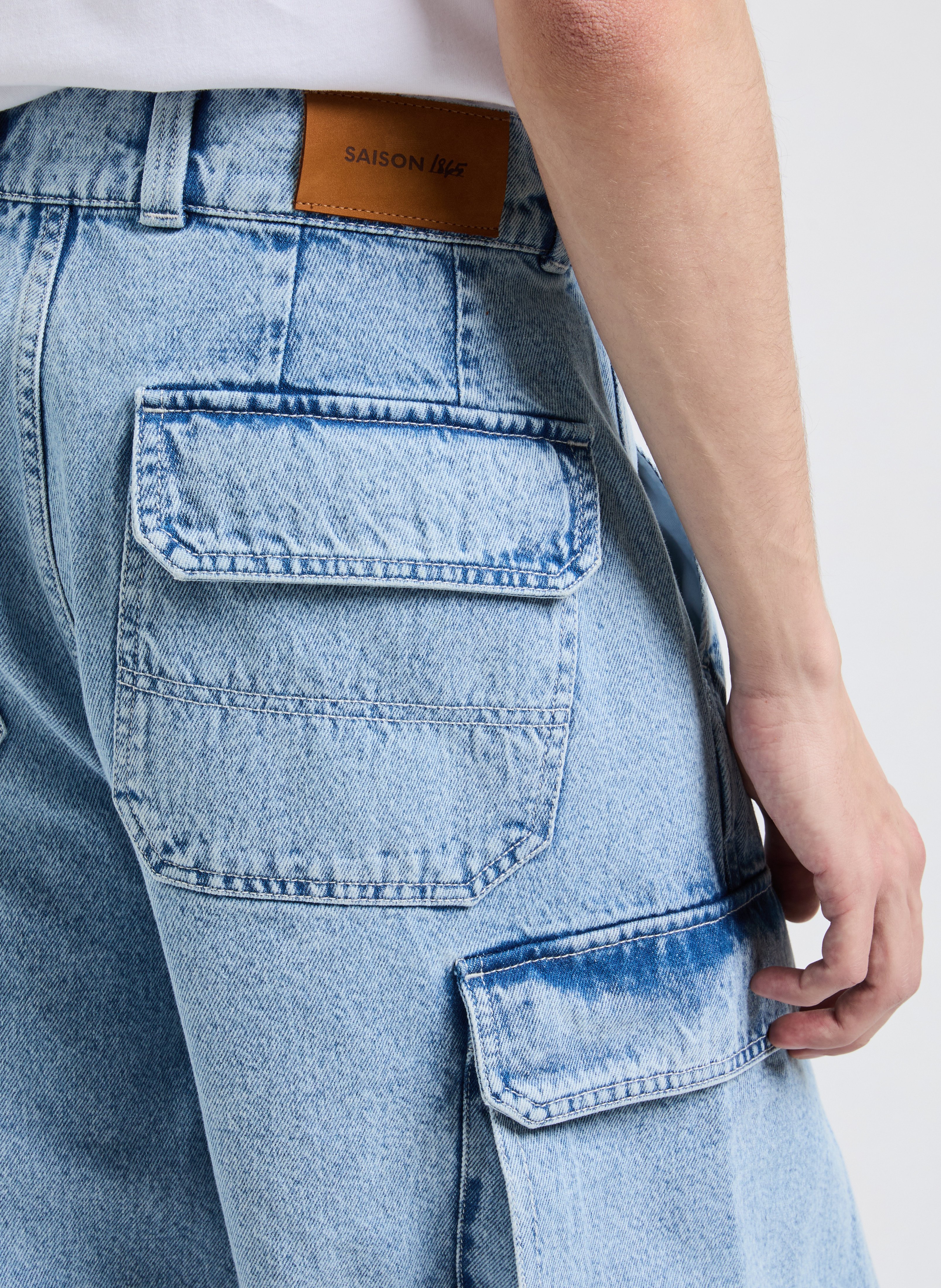 Shorts in faded wash SAISON 1865 Blue