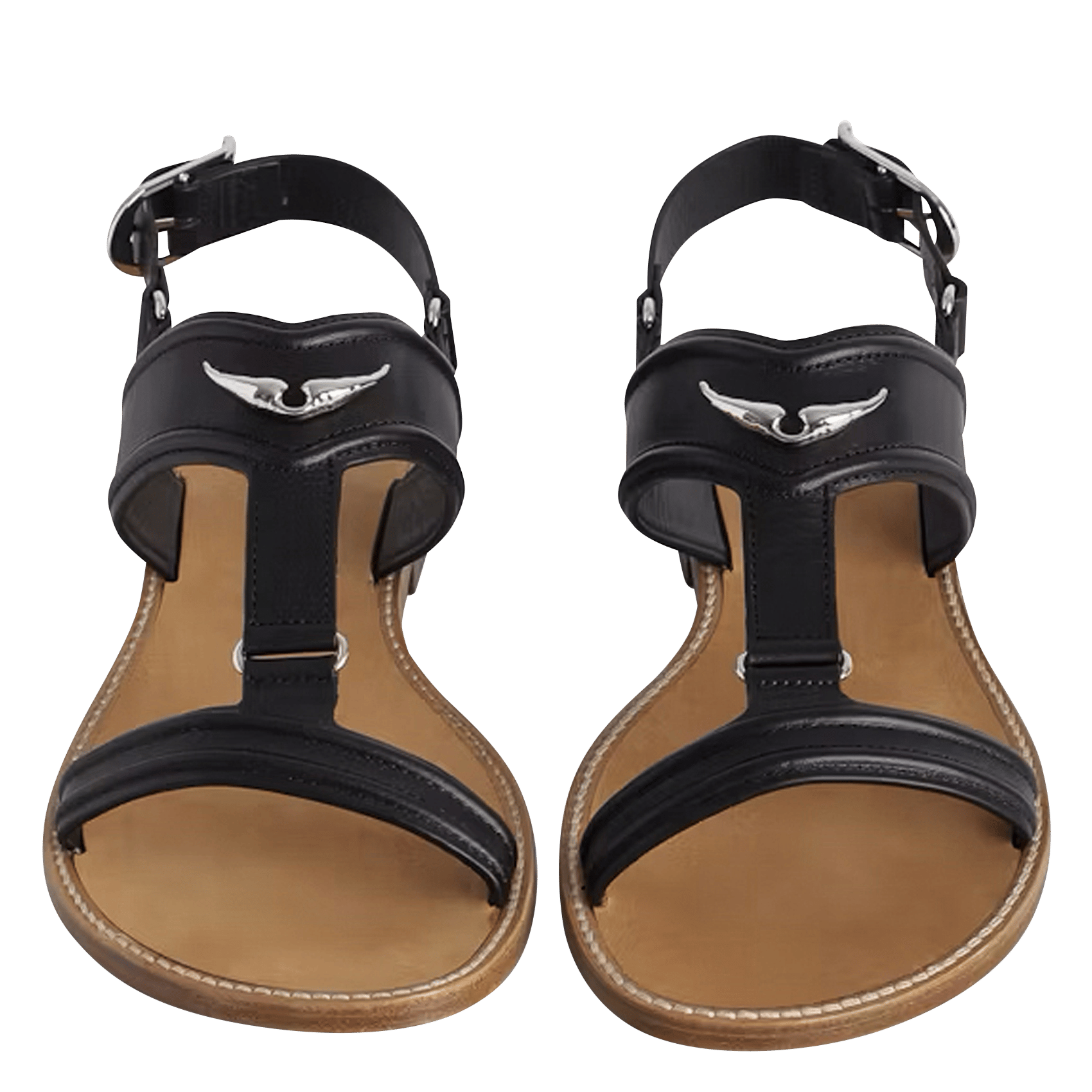Sandales en cuir caprese ZADIG&VOLTAIRE Noir