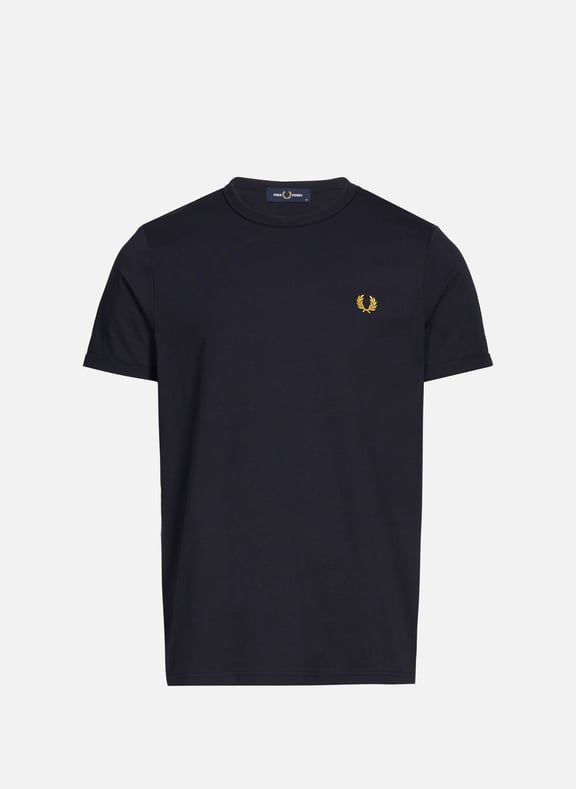 T-shirt with contrasting edges Blue by FRED PERRY FRED PERRY T-shirt with contrasting edges Blue