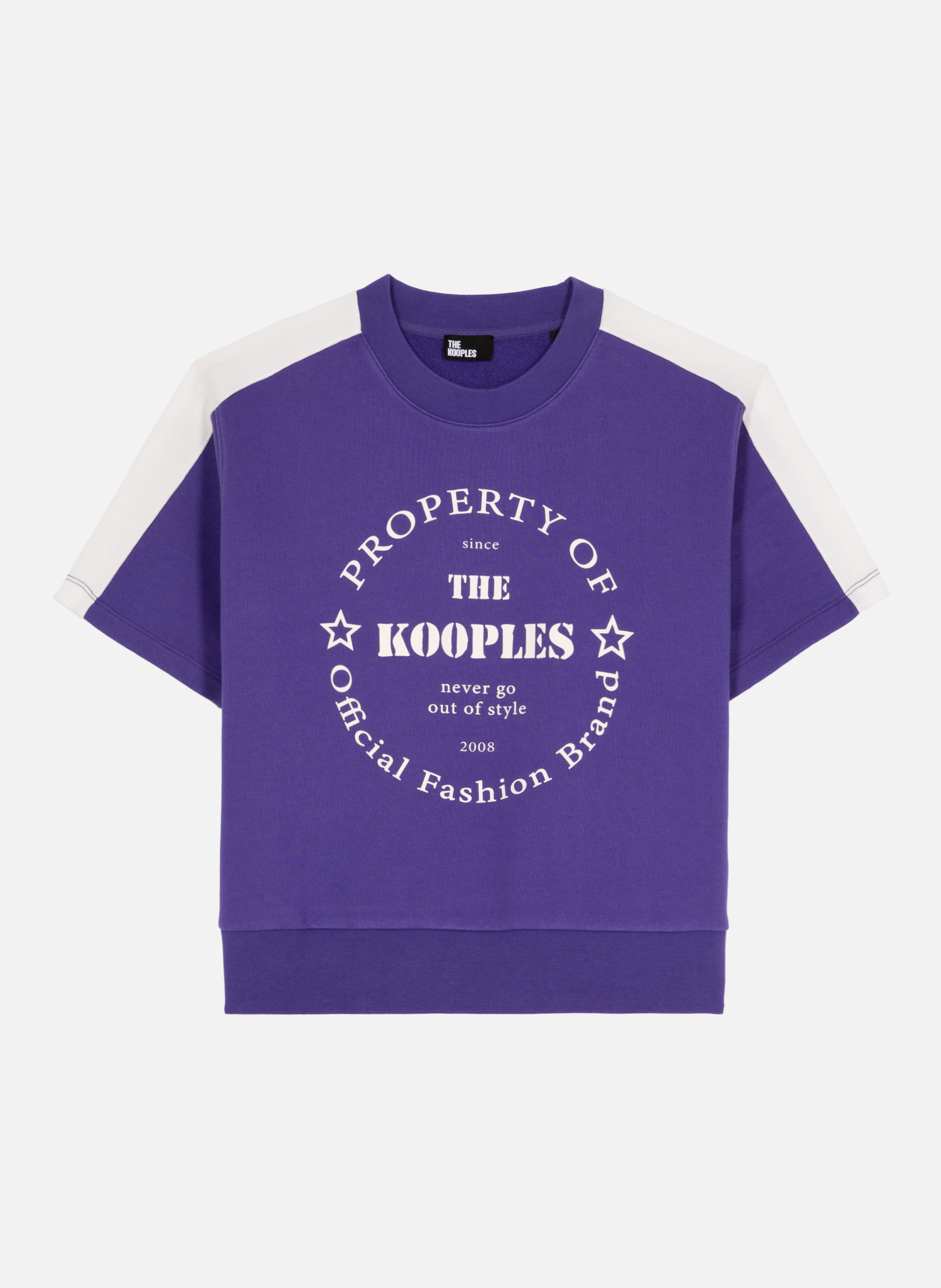 Sweatshirt manches courtes avec sérigraphie THE KOOPLES Violet