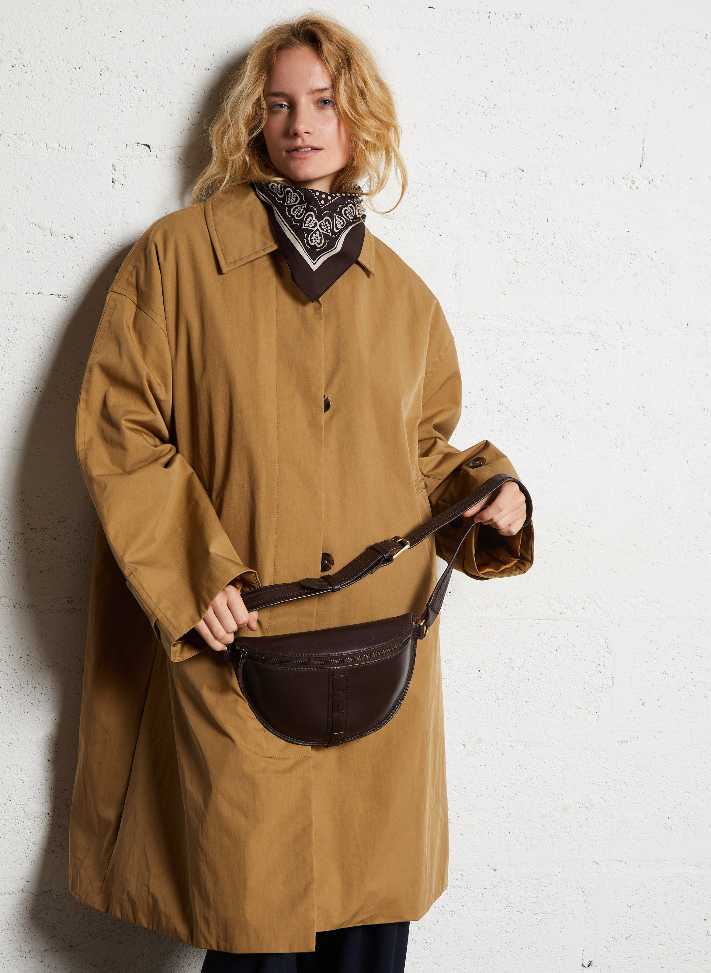 Sac banane en cuir lucien MAISON 123 Marron