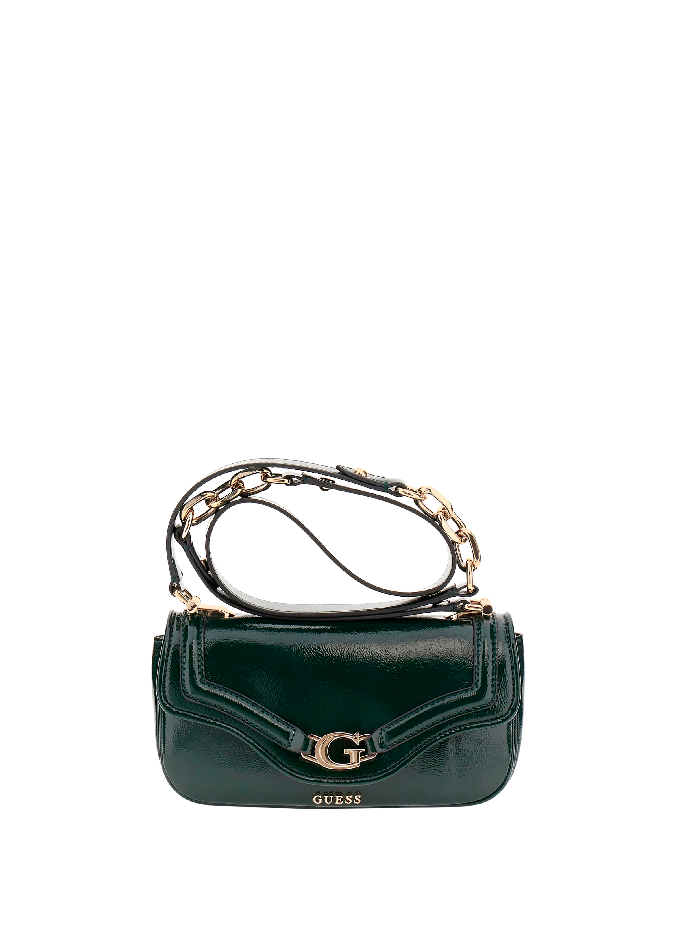 GUESS Sac verni à bandoulière Green