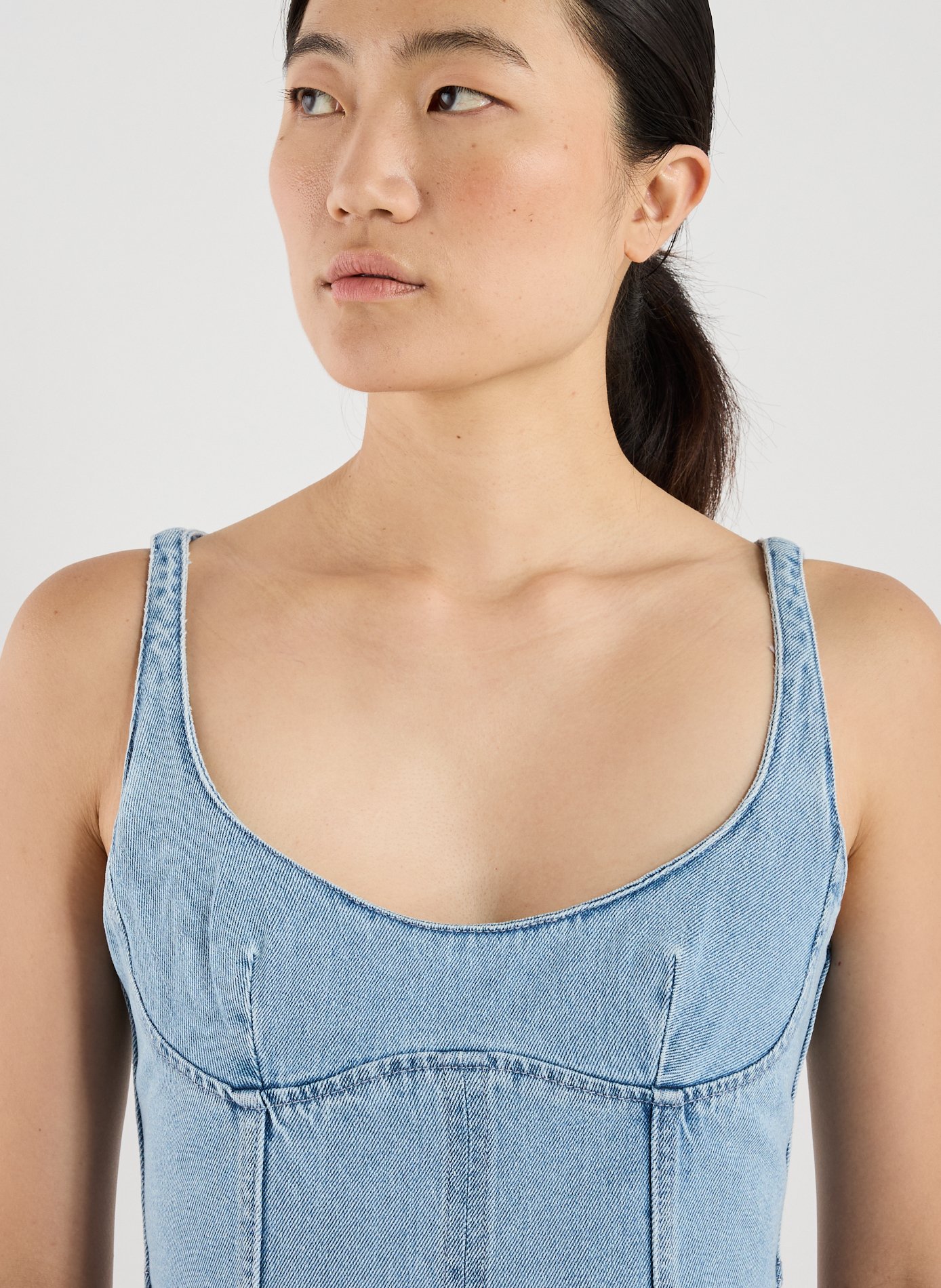 Asymmetrical denim dress MARQUES ALMEIDA Blue