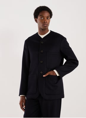 Straight blazer in blended wool and cashmere EMPORIO ARMANI Straight blazer in blended wool and cashmere EMPORIO ARMANI