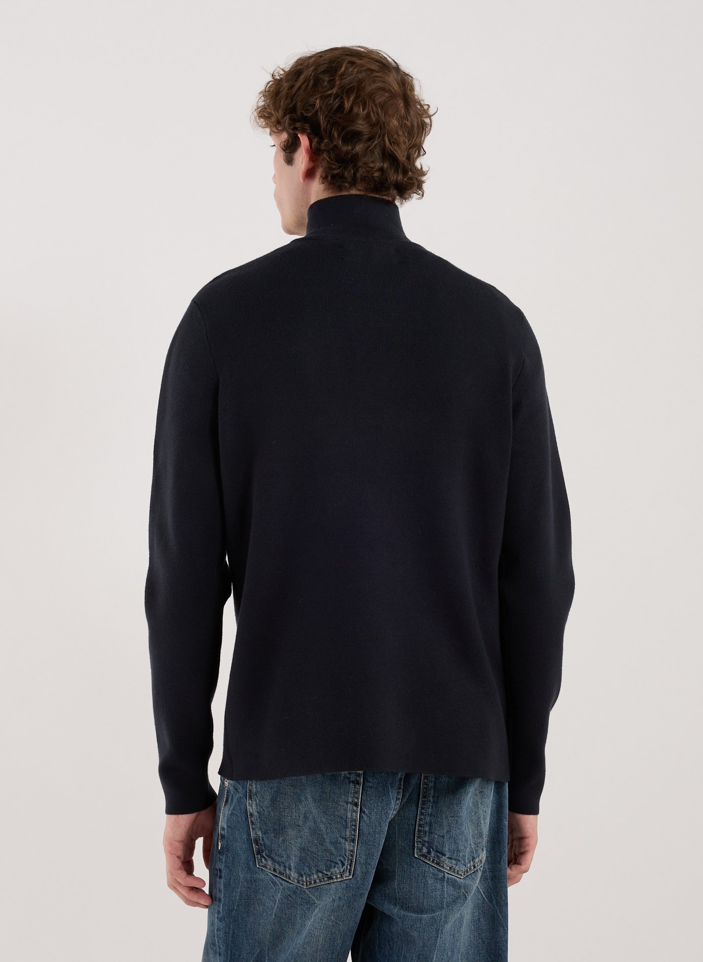 Pull droit à col montant SAMSOE SAMSOE Bleu