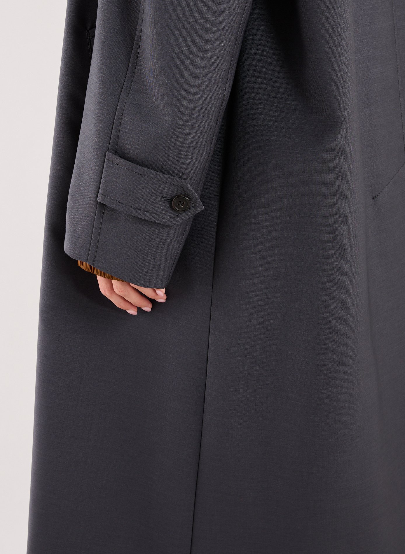 Manteau oversize col classique en laine MIU MIU Multicolore