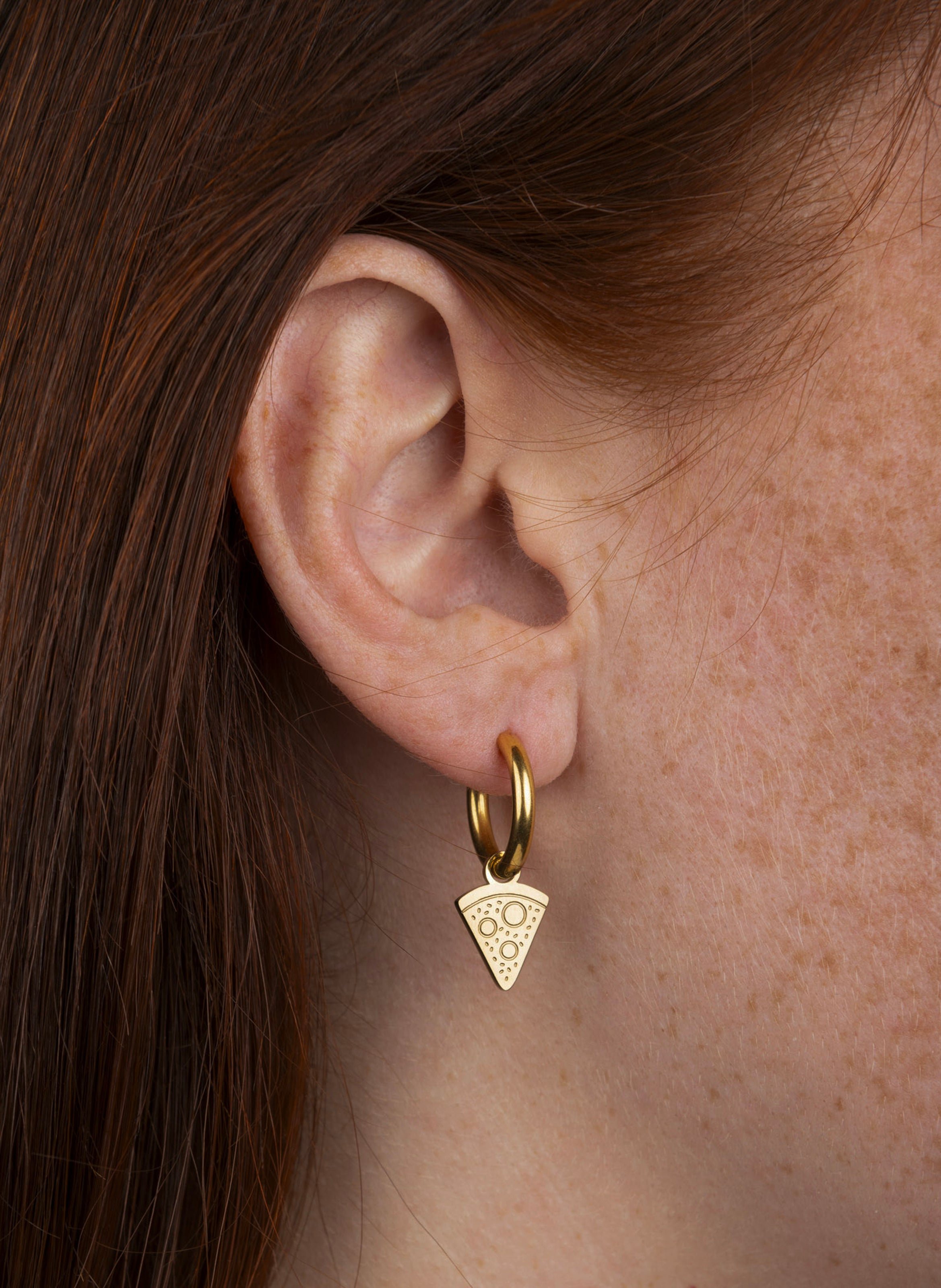 Boucles d'oreilles en acier inoxydable KURAGE GINZA Doré