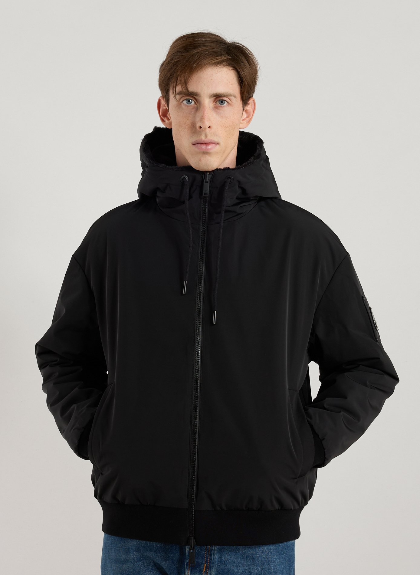 MOOSE KNUCKLES Parka droite Bunny Réversible Roland à capuche Noir