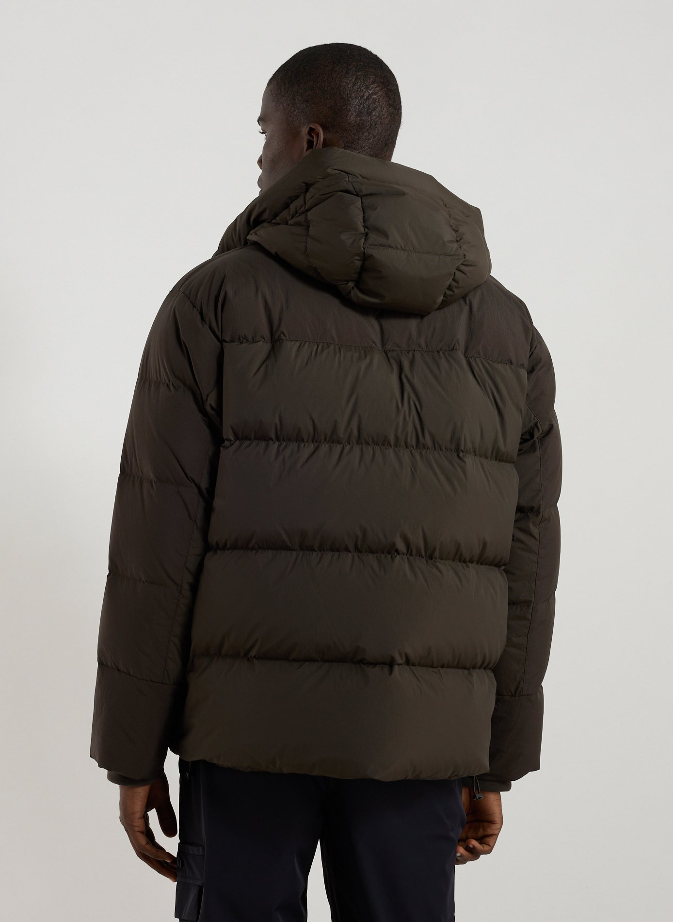 Quilted hooded parka ARMANI EXCHANGE Brown