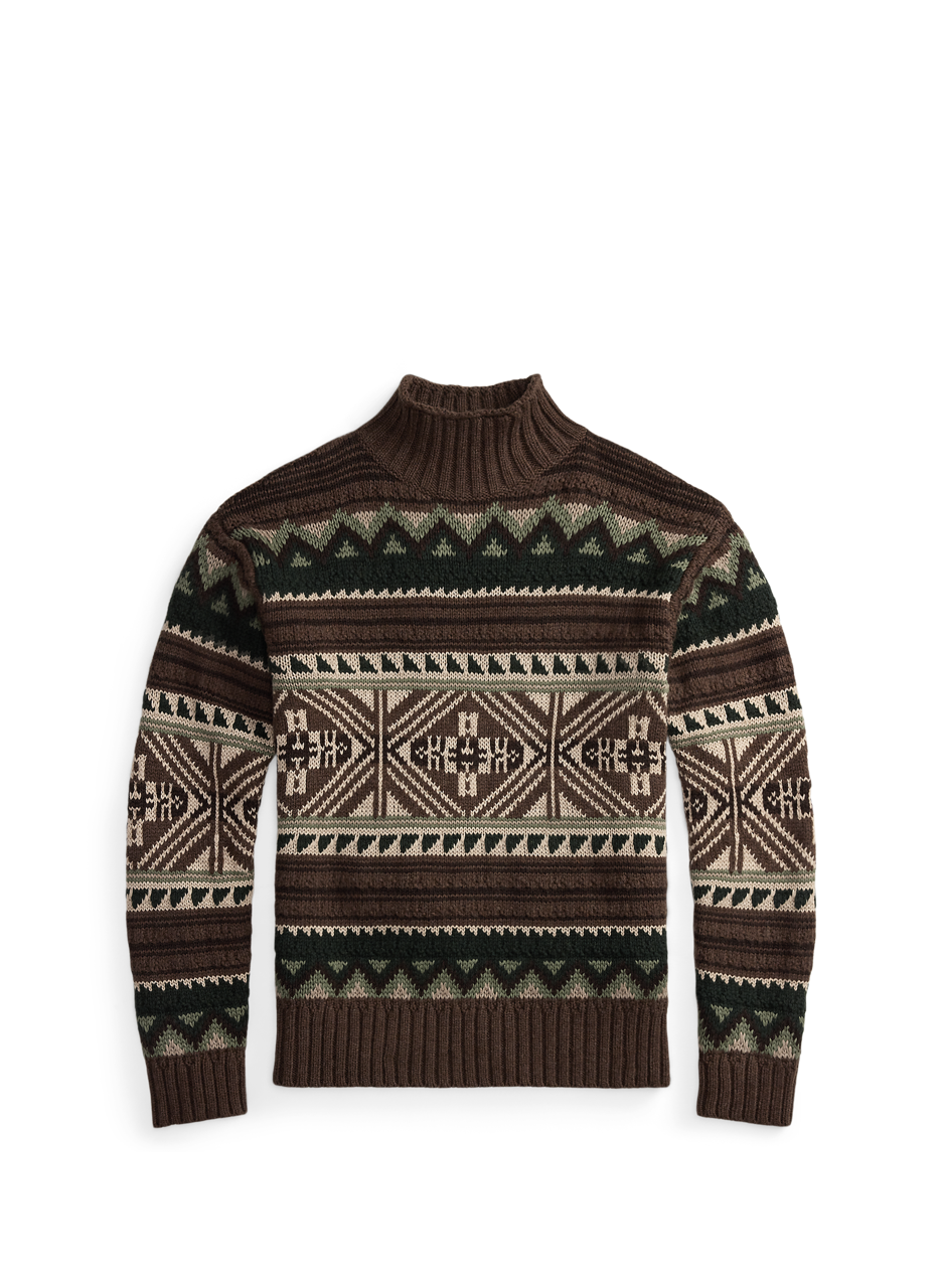 POLO RALPH LAUREN Pull col roulé à motif Beige