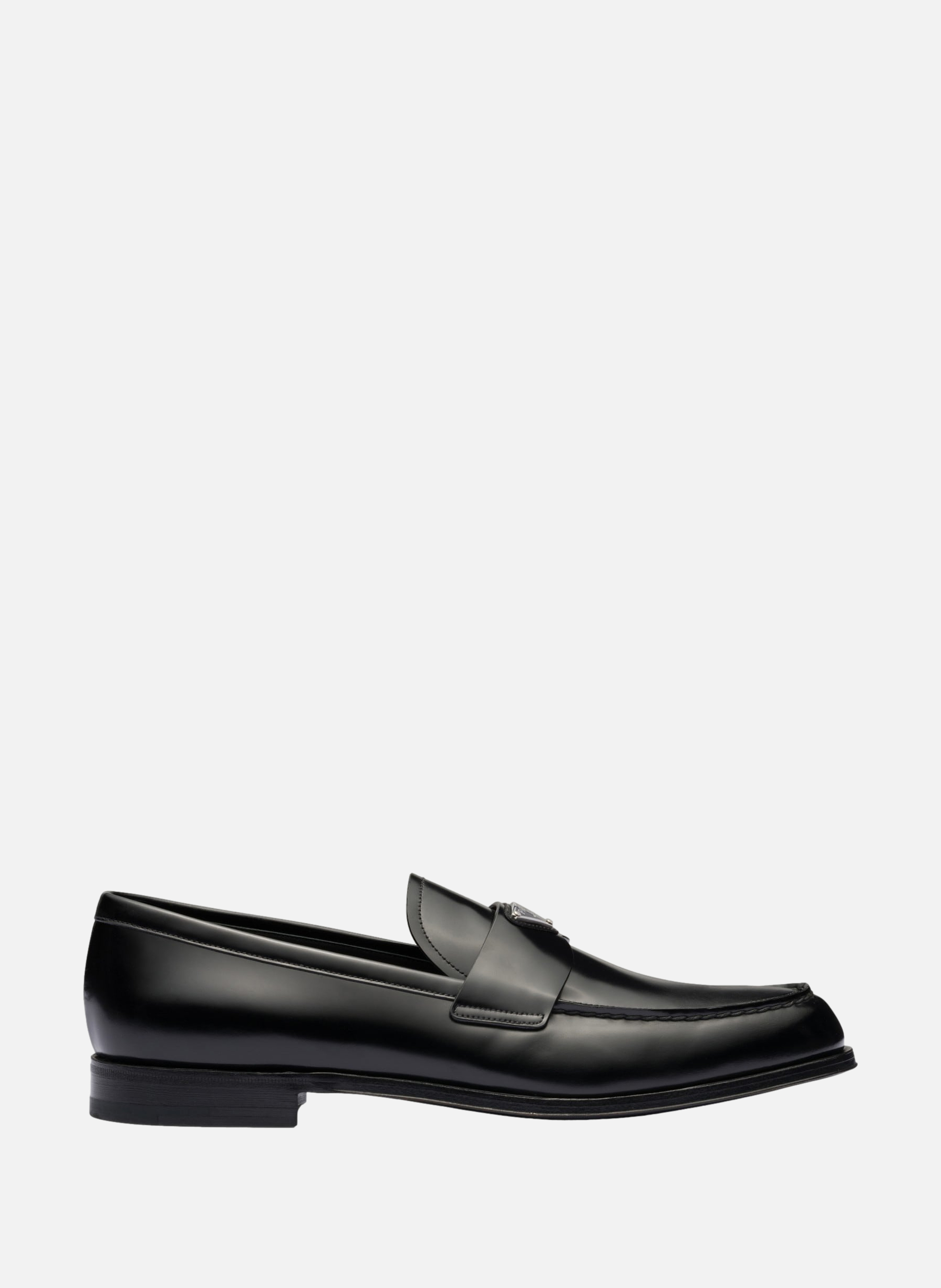 Mocassins en cuir brossé PRADA Noir