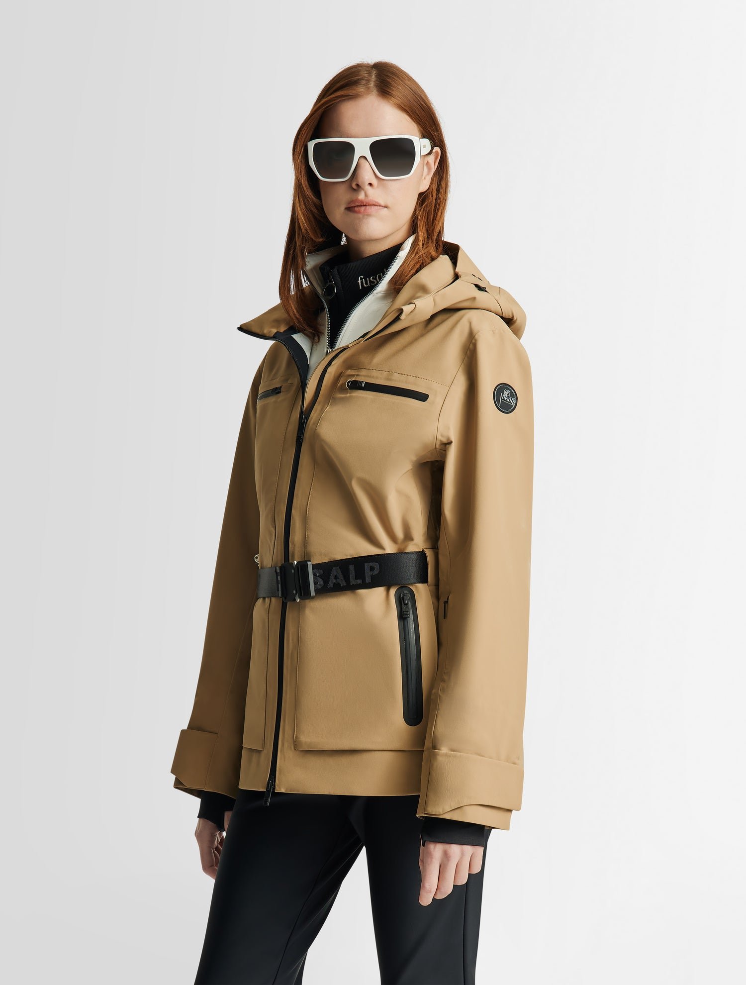 Veste de ski roppi col capuche coupe regular FUSALP Beige