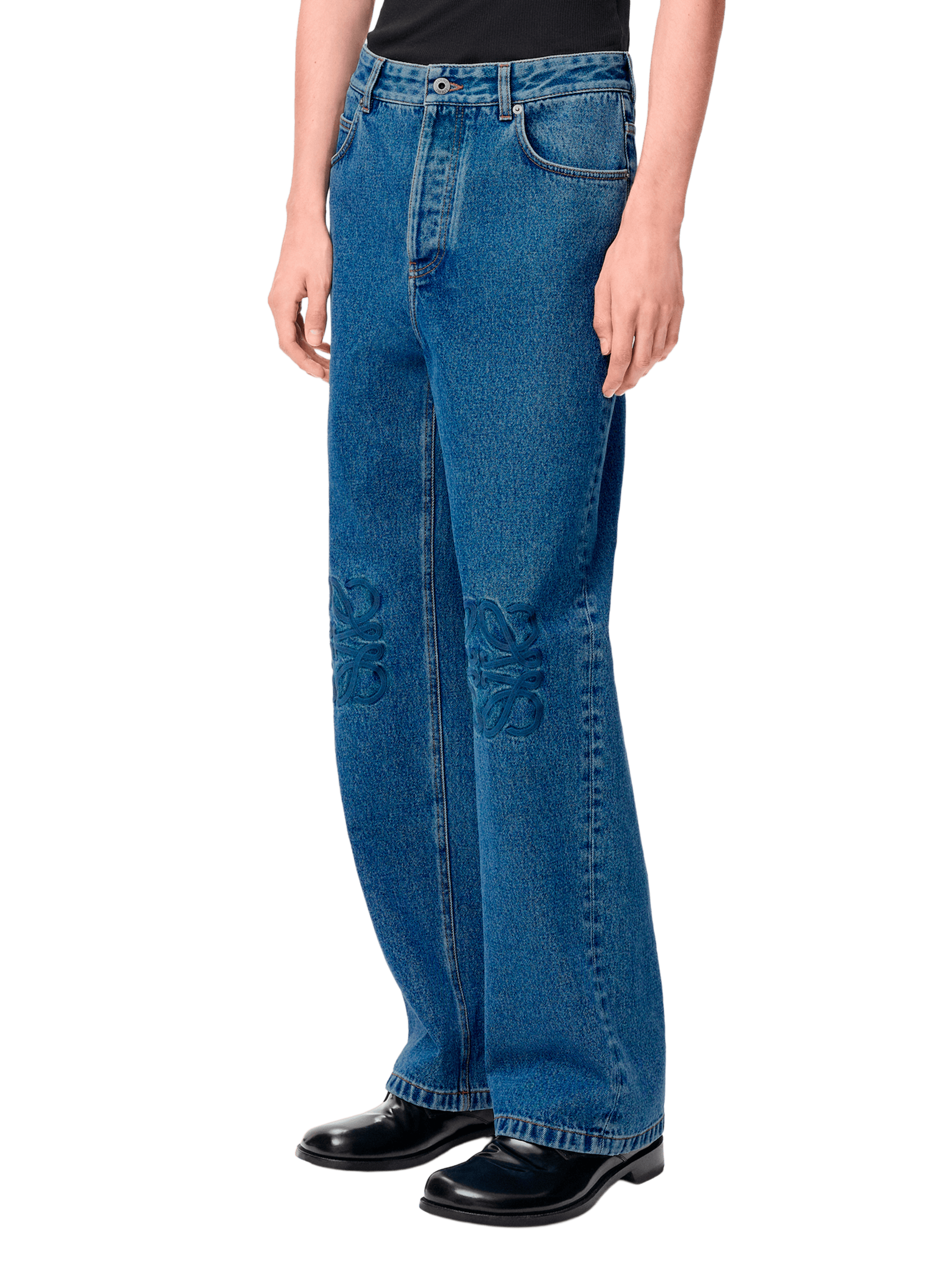 LOEWE Baggy Anagram cotton denim jeans Blue