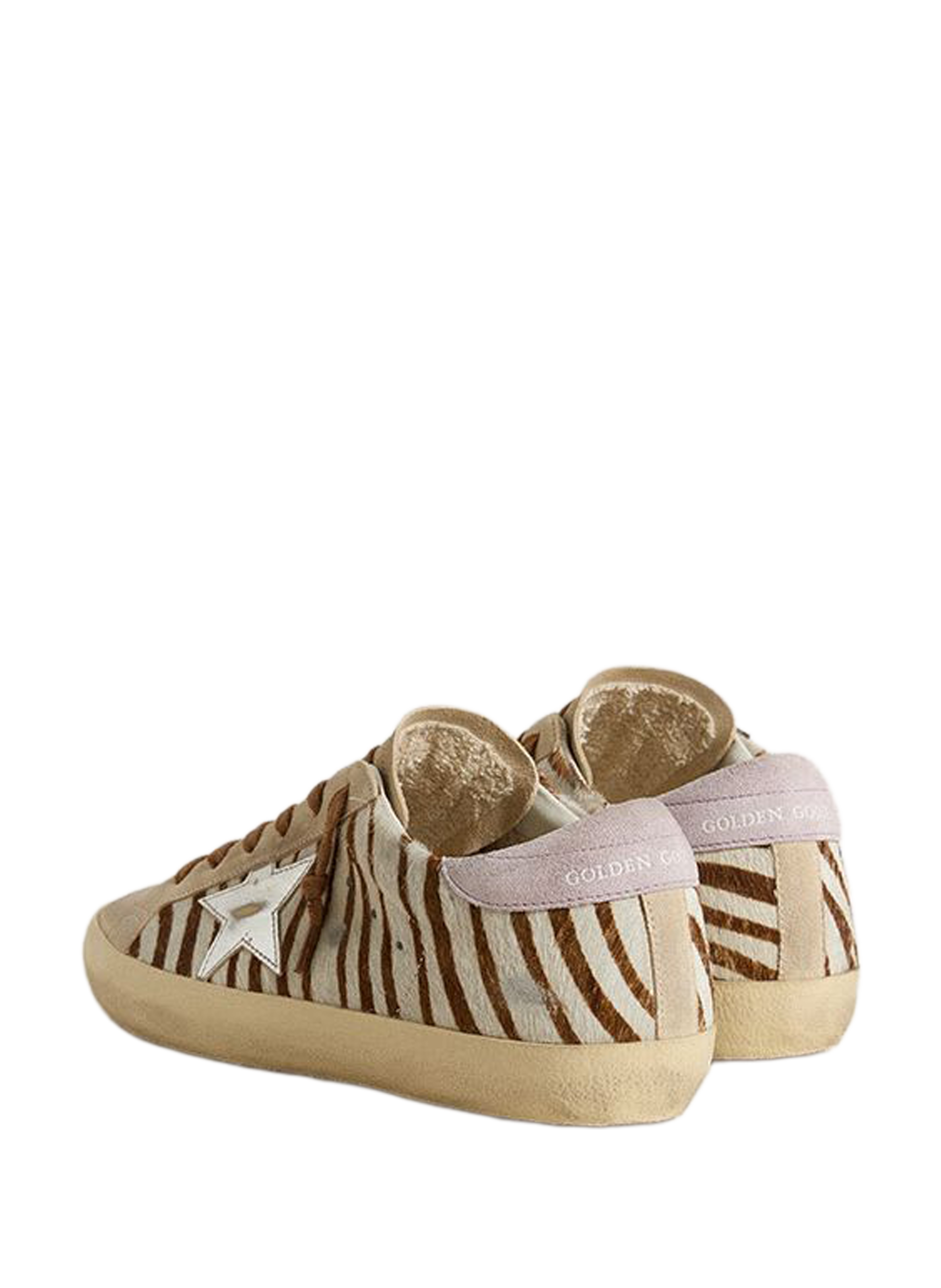 Baskets Super-Star zébré  avec cristaux GOLDEN GOOSE Multicolore