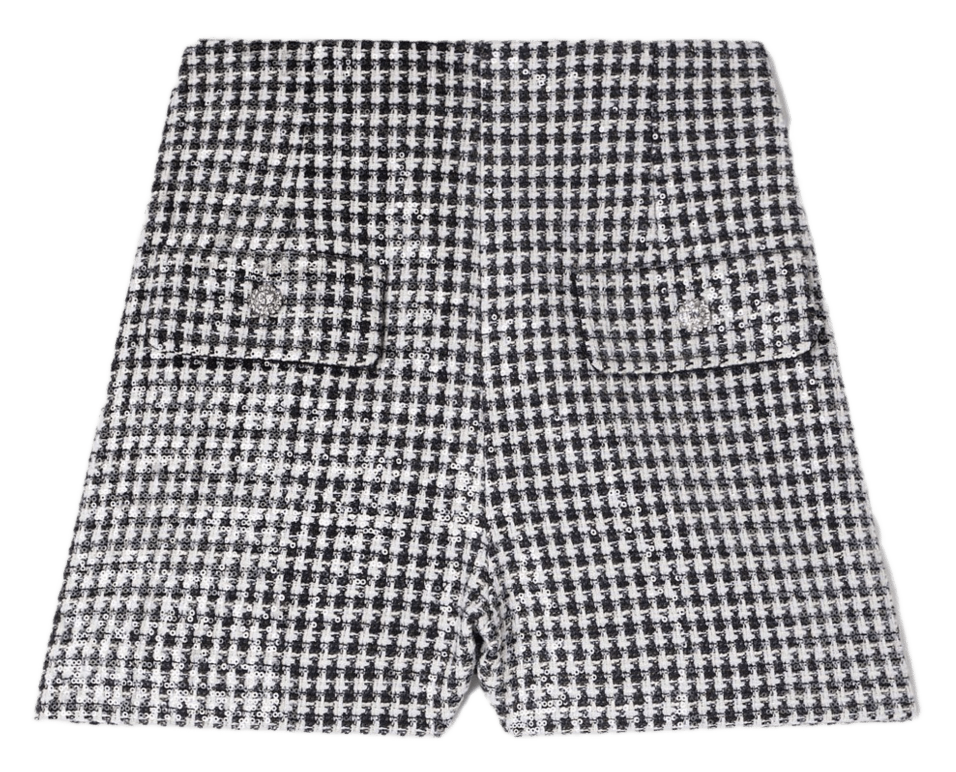 Short taille haute à carreaux SANDRO Noir