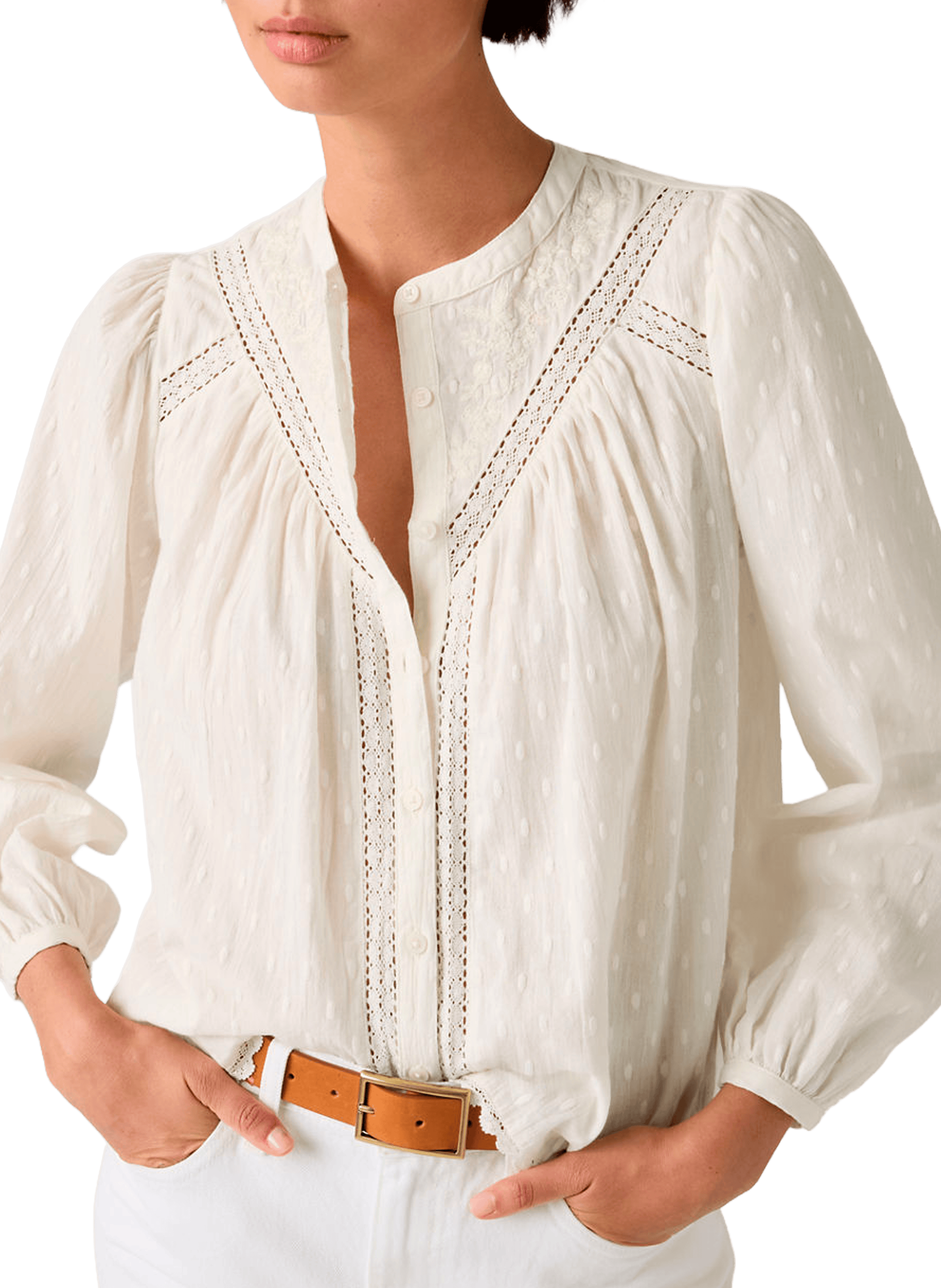 Blouse manches longues Cleo en coton LEVI'S Blanc