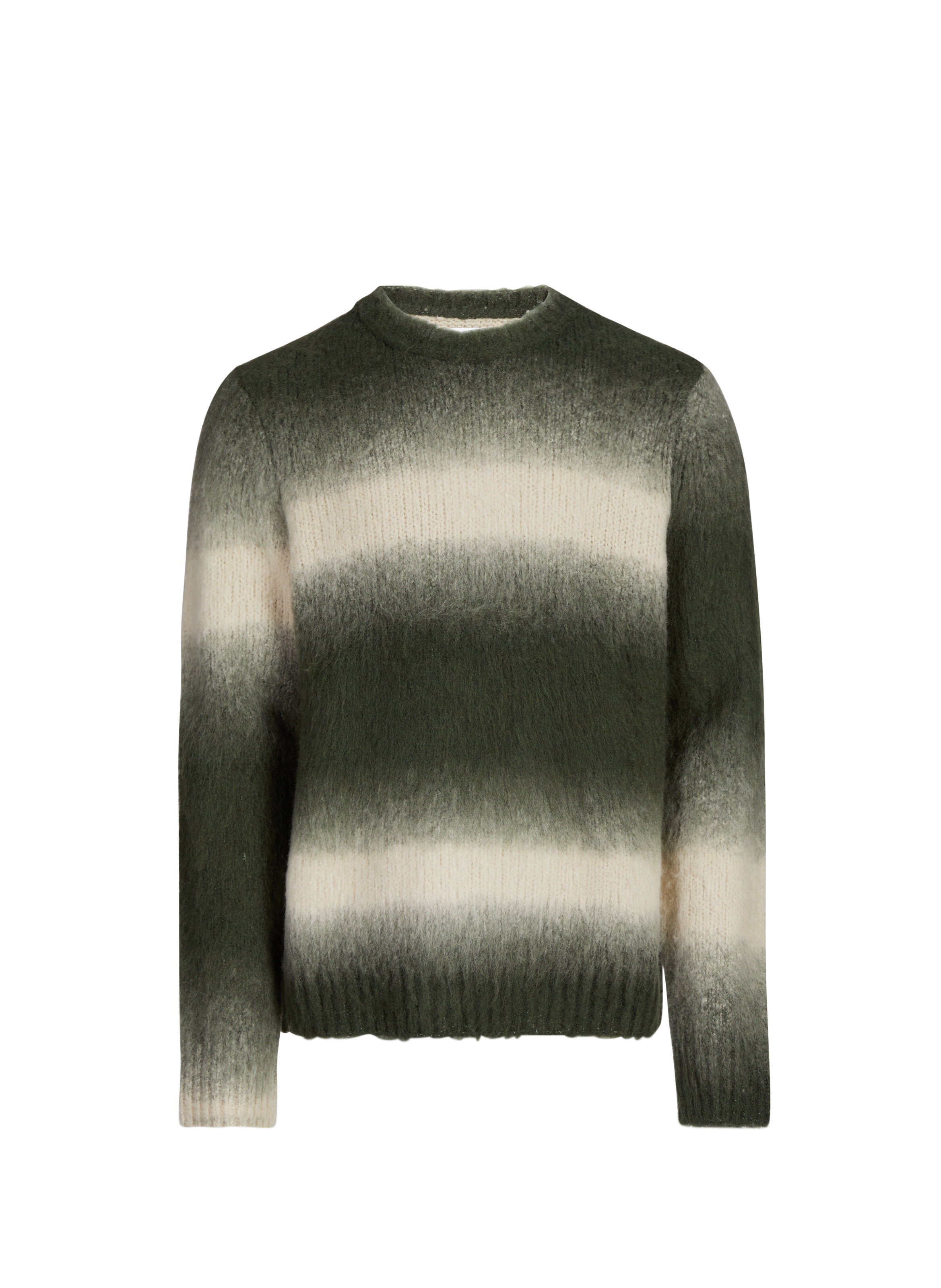 Pull col rond à rayures en laine mélangée SAMSOE SAMSOE Gris