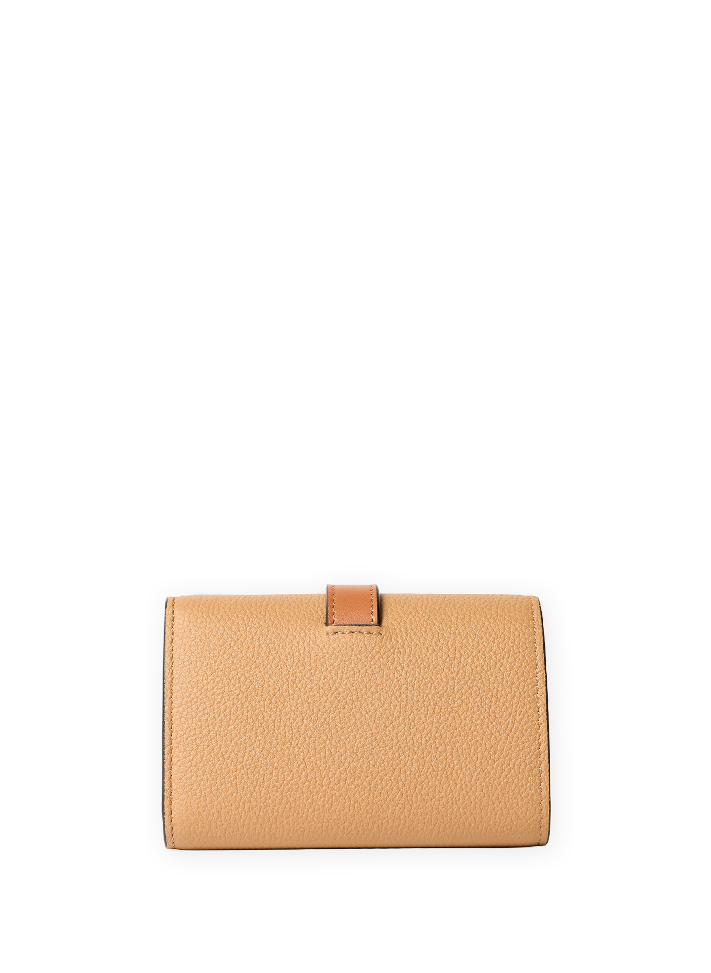 Petit portefeuille vertical en cuir de veau souple grainé LOEWE Marron