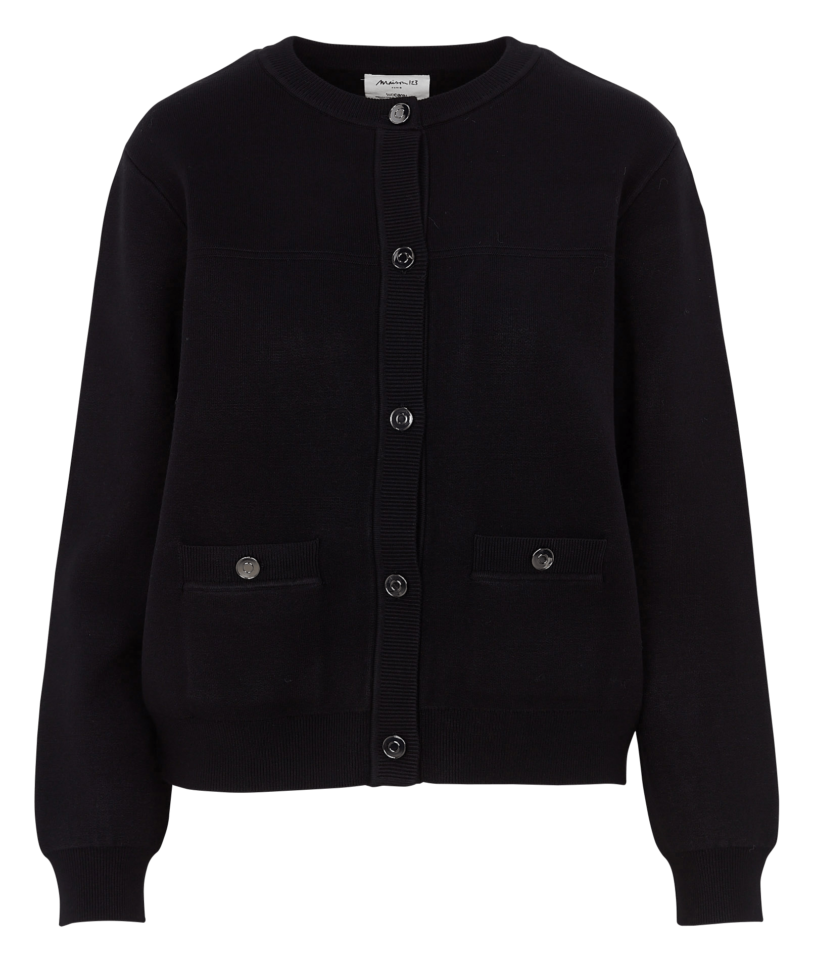 Gilet col rond peterson MAISON 123 Noir