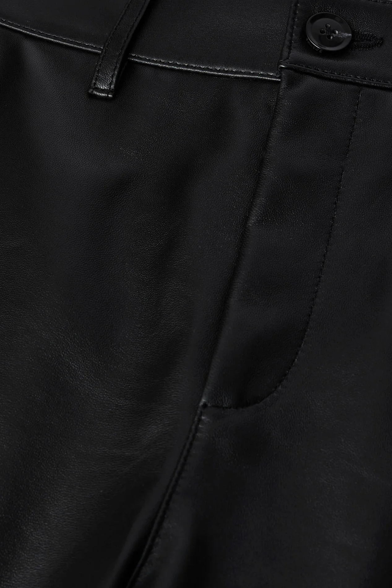 Pantalon taille haute ballon en cuir Fares SOEUR Noir