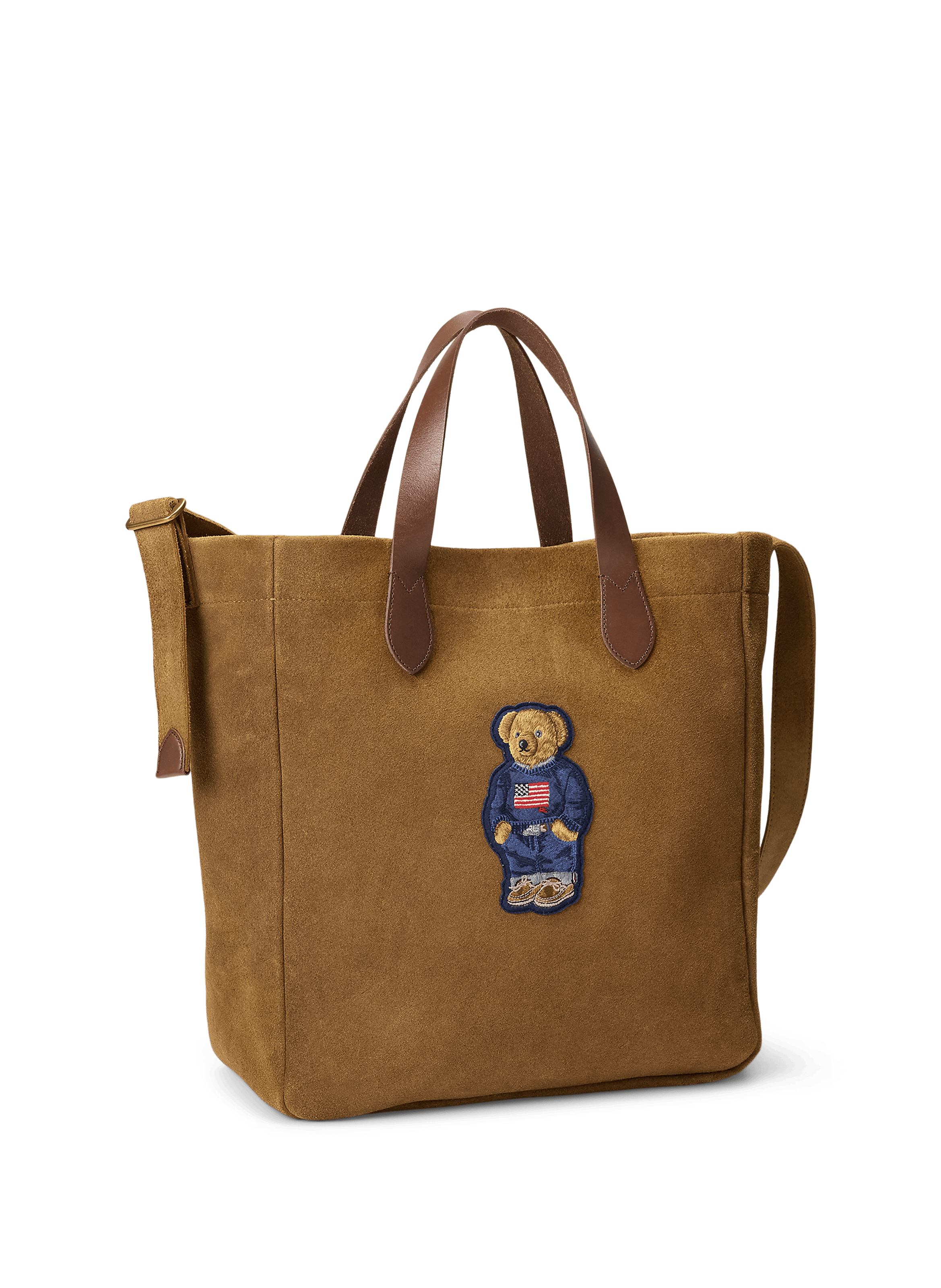 Sac cabas Polo Bear en daim texturé POLO RALPH LAUREN Beige
