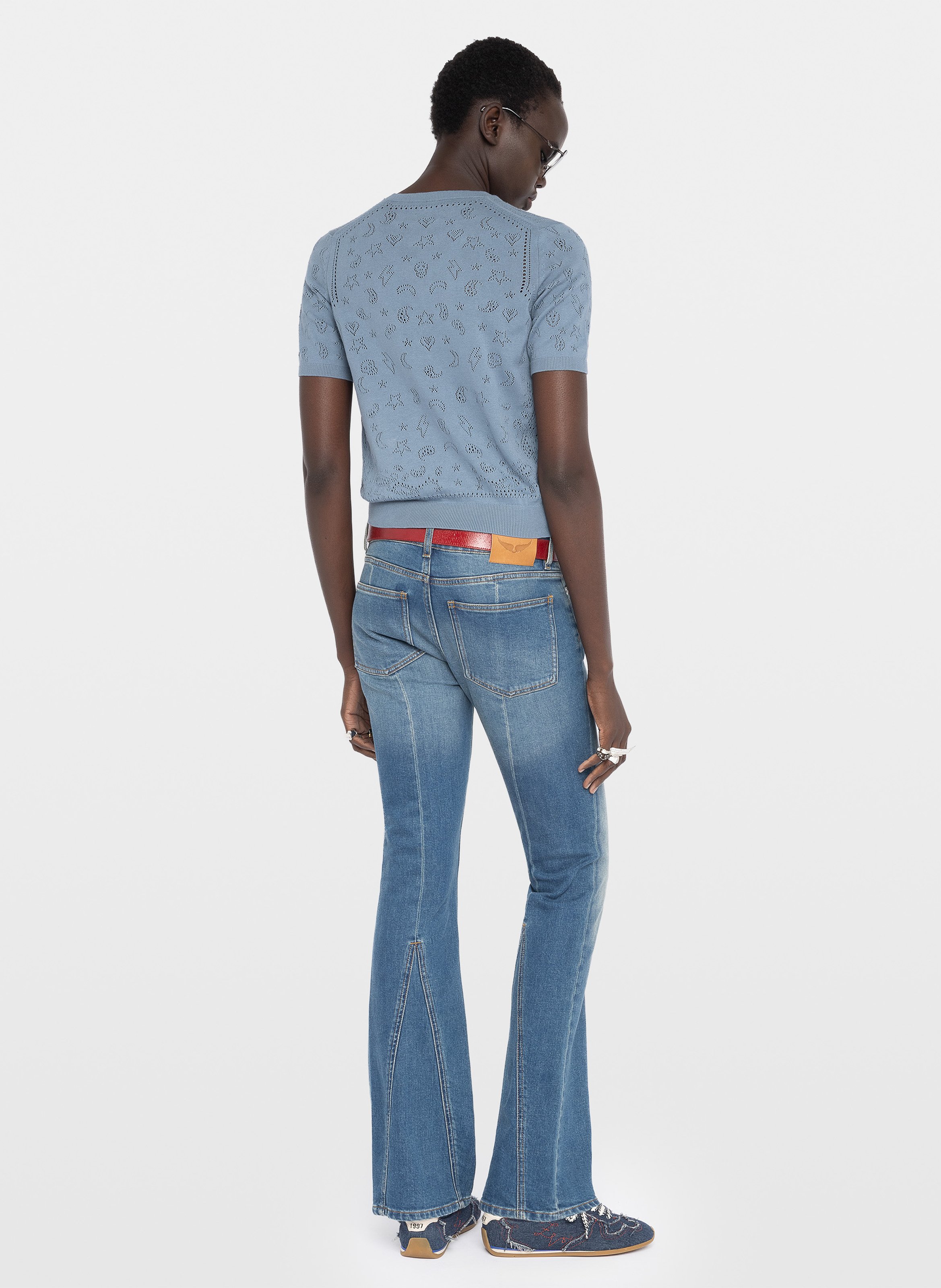 Pull droit en coton dolly ZADIG&VOLTAIRE Bleu