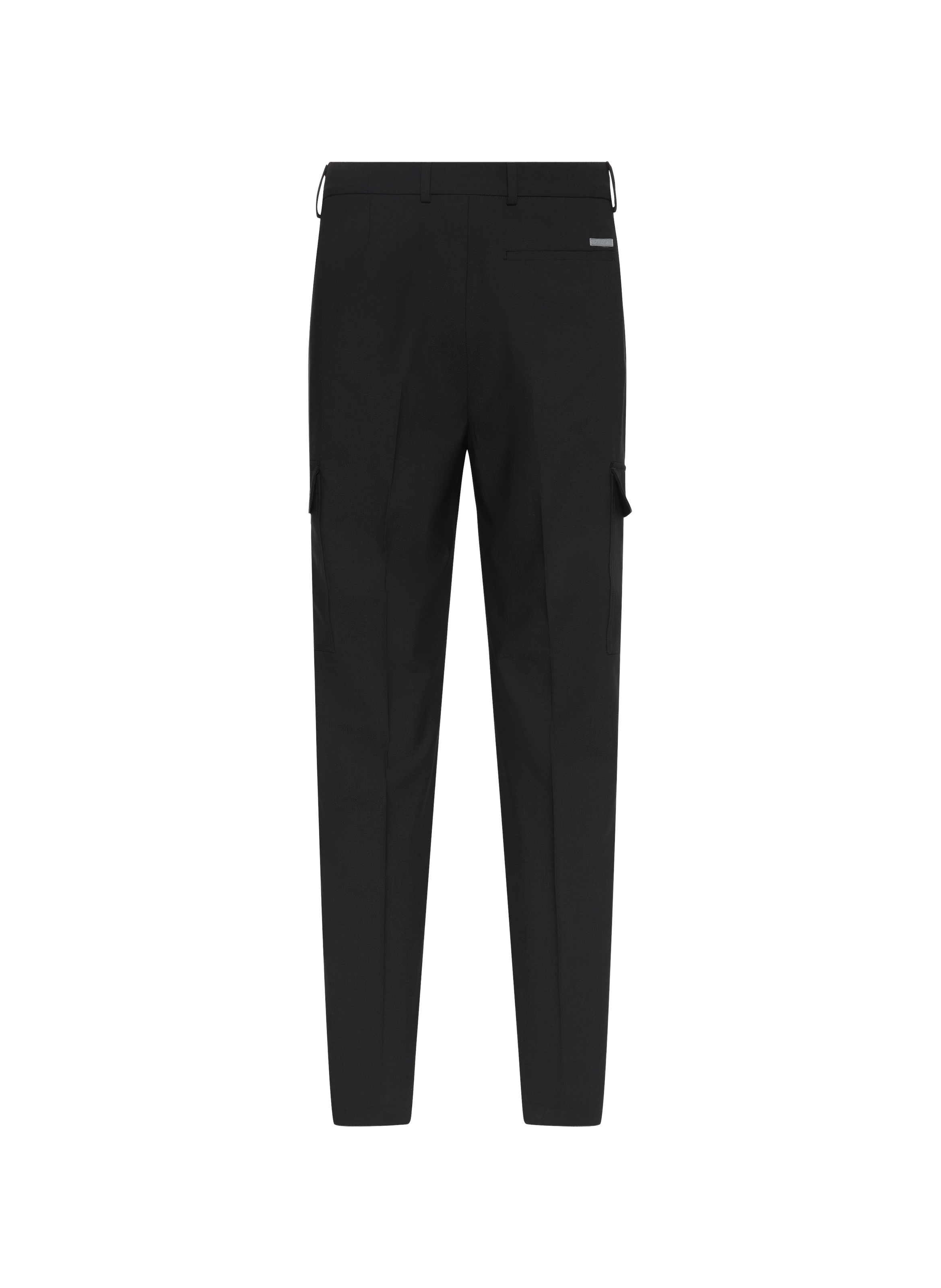 Recht cargo broek van Bengaline in gemengde wol CALVIN KLEIN Zwart