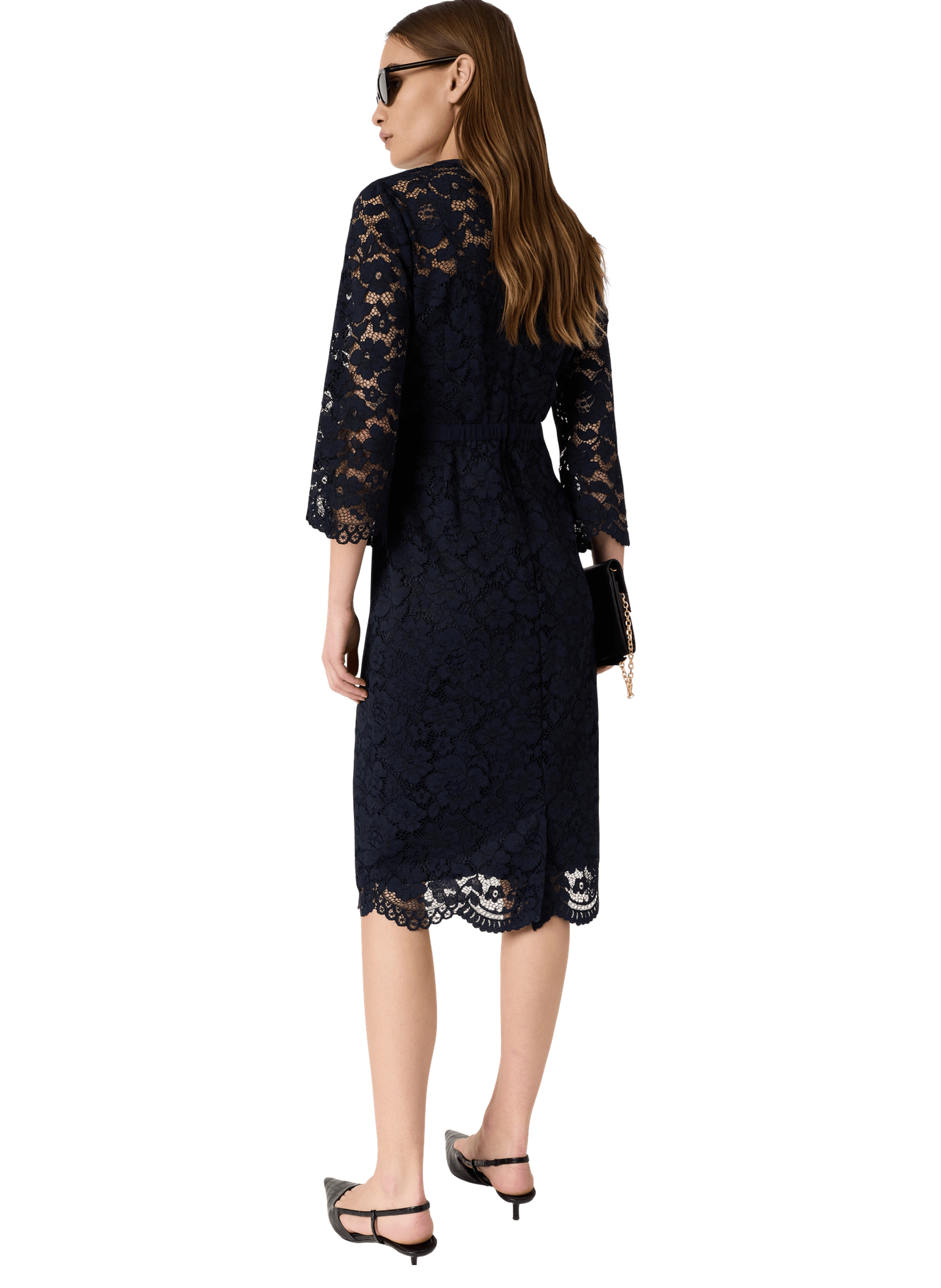 Robe mi-longue en dentelle - radia GERARD DAREL Bleu