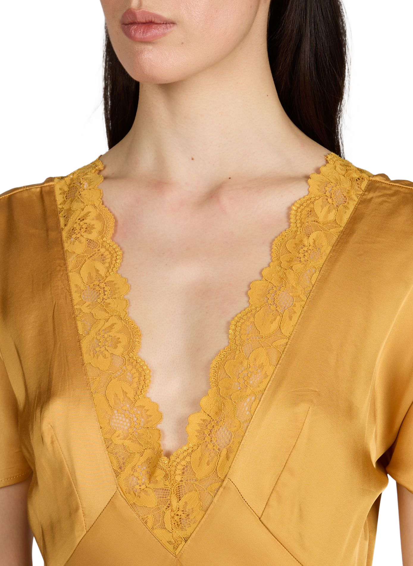 Robe longue Visomera fluide VILA Jaune