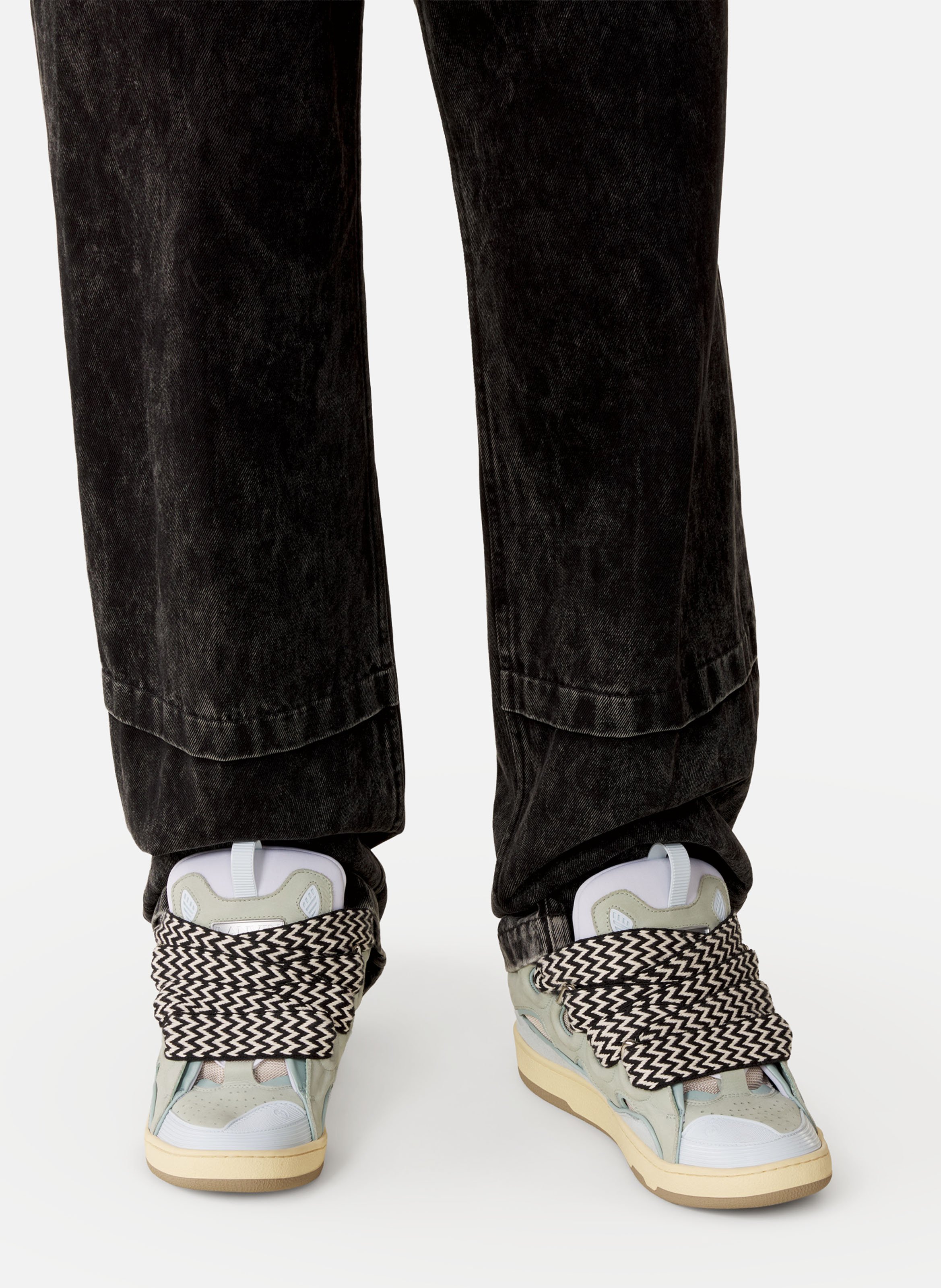 Sneakers curb en cuir LANVIN Bleu