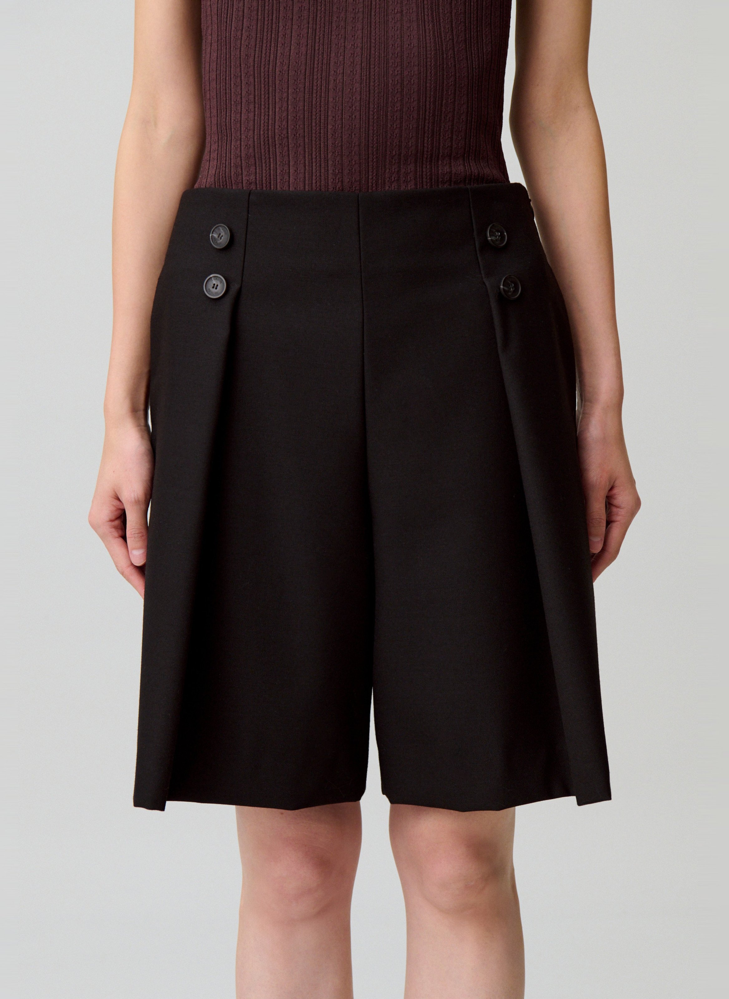Bermuda large | Noir CLAUDIE PIERLOT Femme