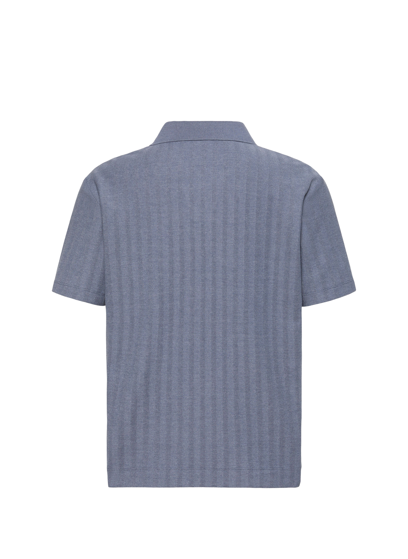Striped short-sleeved polo in blended cotton CALVIN KLEIN Blue