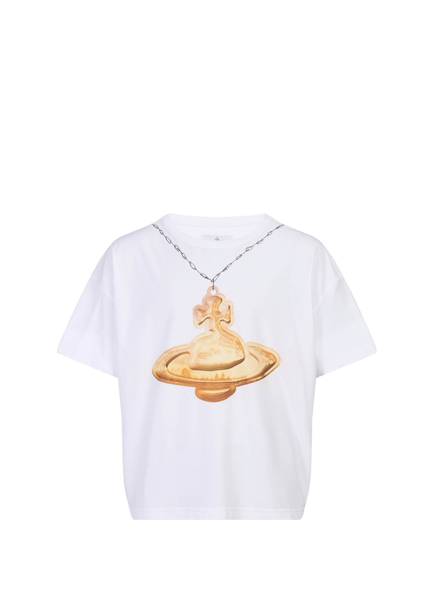 Loose Fit Printed Cotton T-shirt VIVIENNE WESTWOOD White