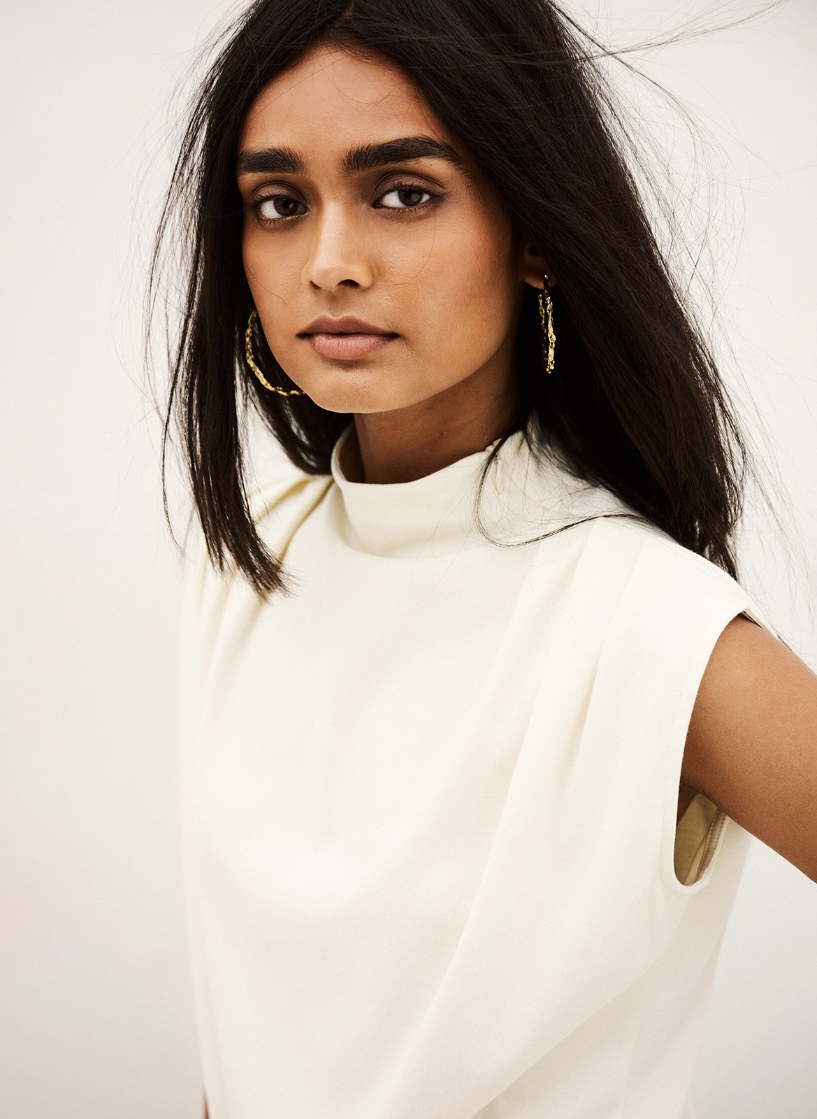 Top sans manches à plis hoda | Beige BA&SH Femme