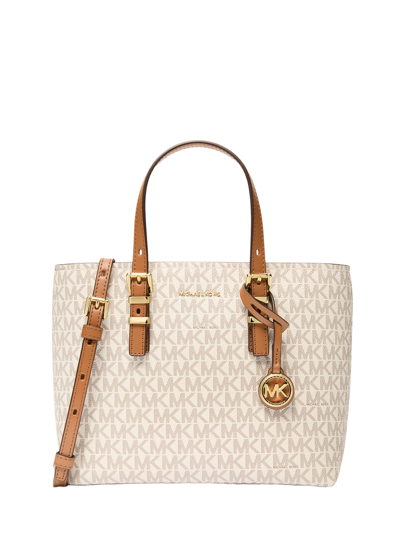 Petit sac à bandoulière Quinn à logo Signature MICHAEL KORS Beige