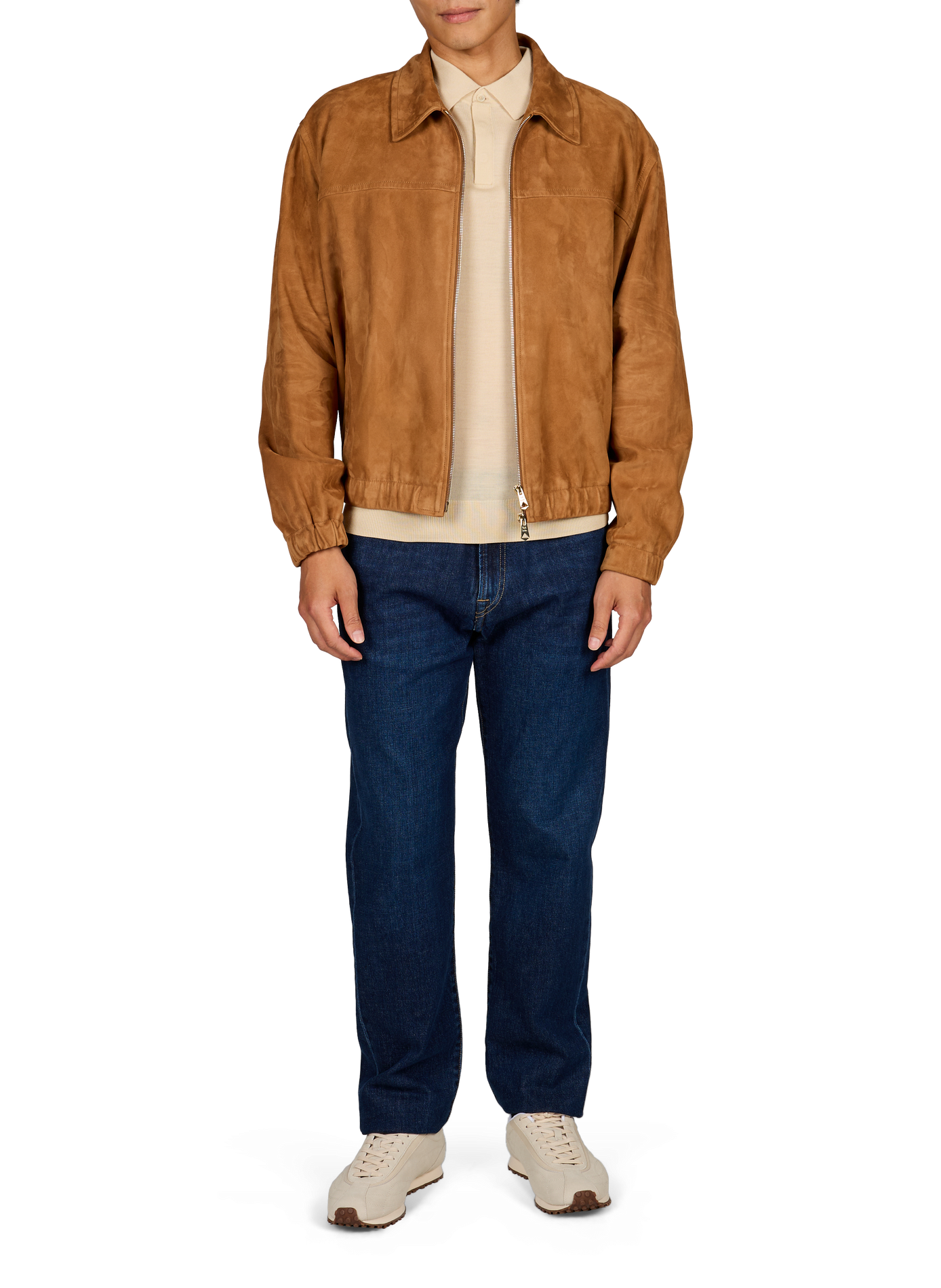 Leather jacket PAUL SMITH Brown