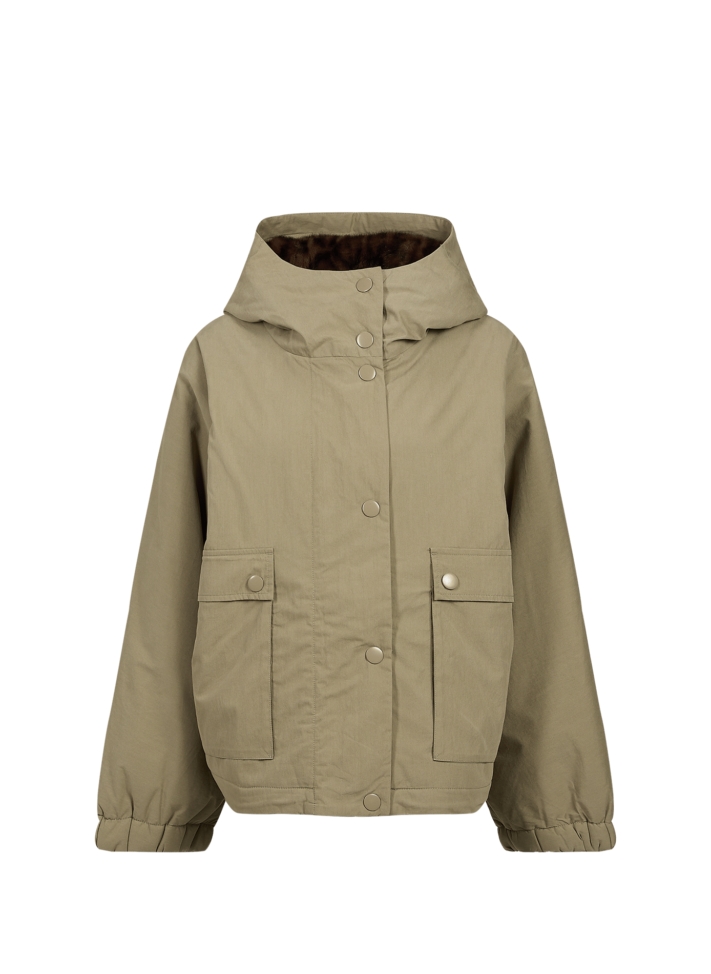 Hooded jacket JENNA F P1133 in blended cotton BELLEROSE Beige