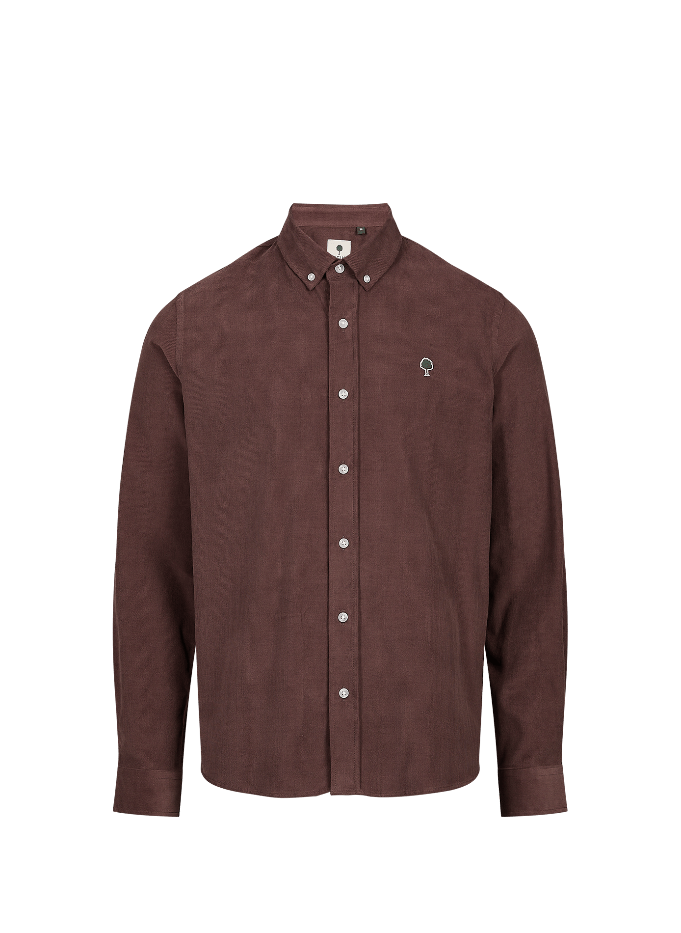 Chemise droite côtelée en coton FAGUO Rouge