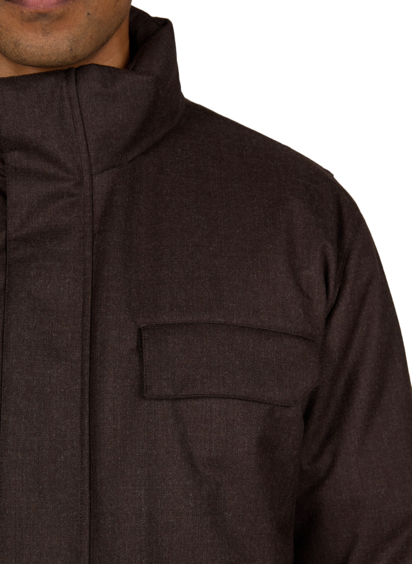 Gerader Mantel mit Stehkragen HERNO Braun