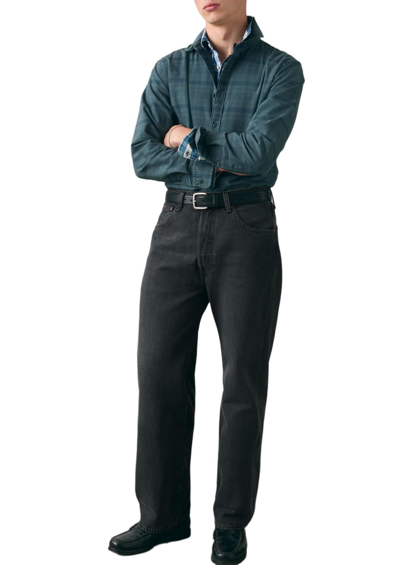 Straight shirt with American collar in cotton LEVI'S Green