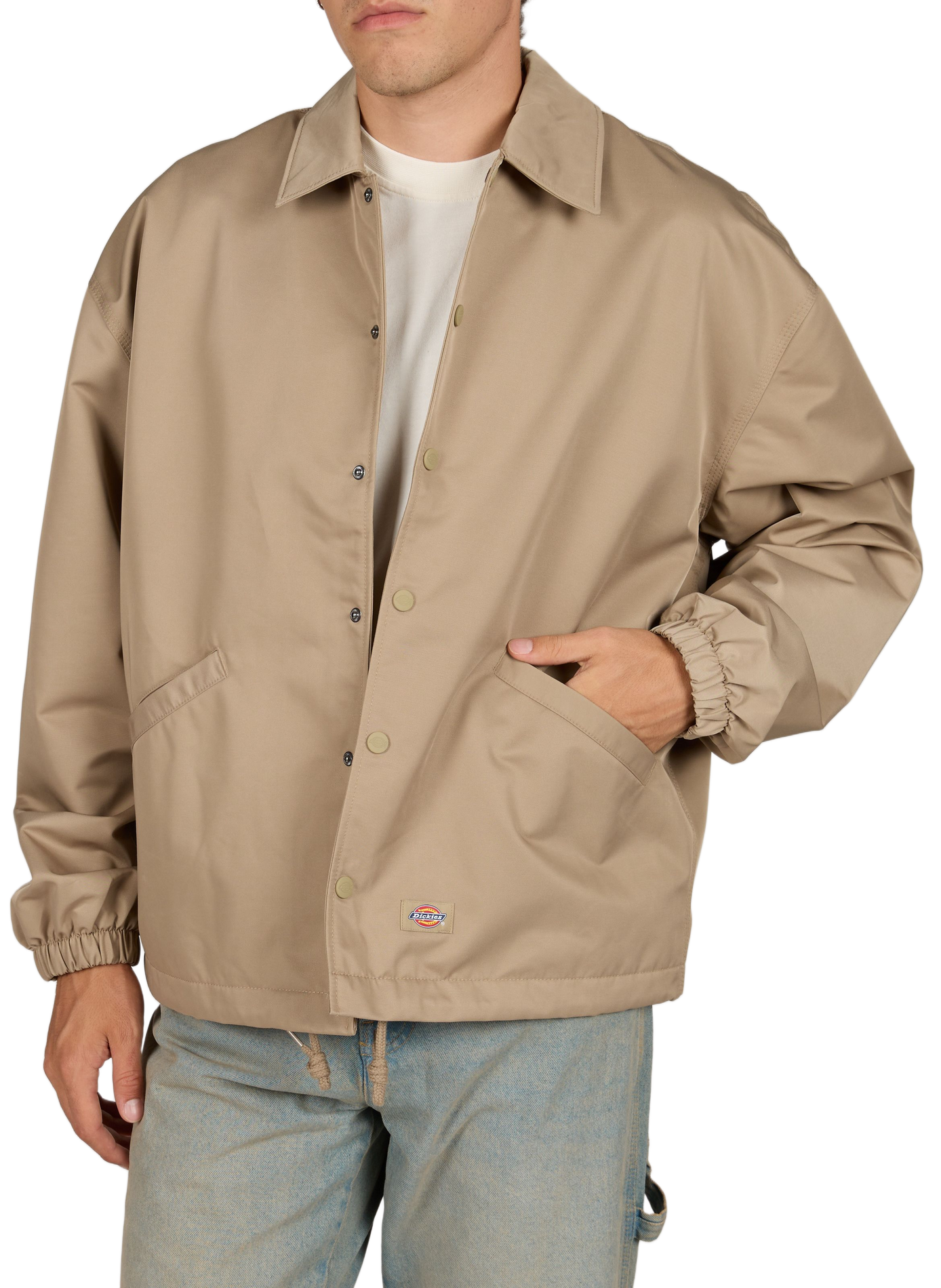Veste droite boutonnée à col classique  DICKIES Kaki