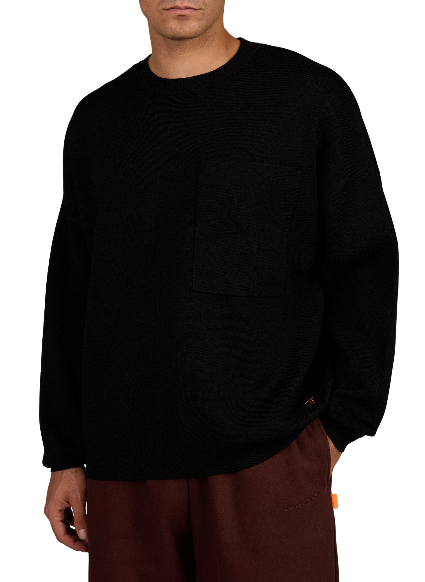 Oversized round neck sweater GERTRUDE Black