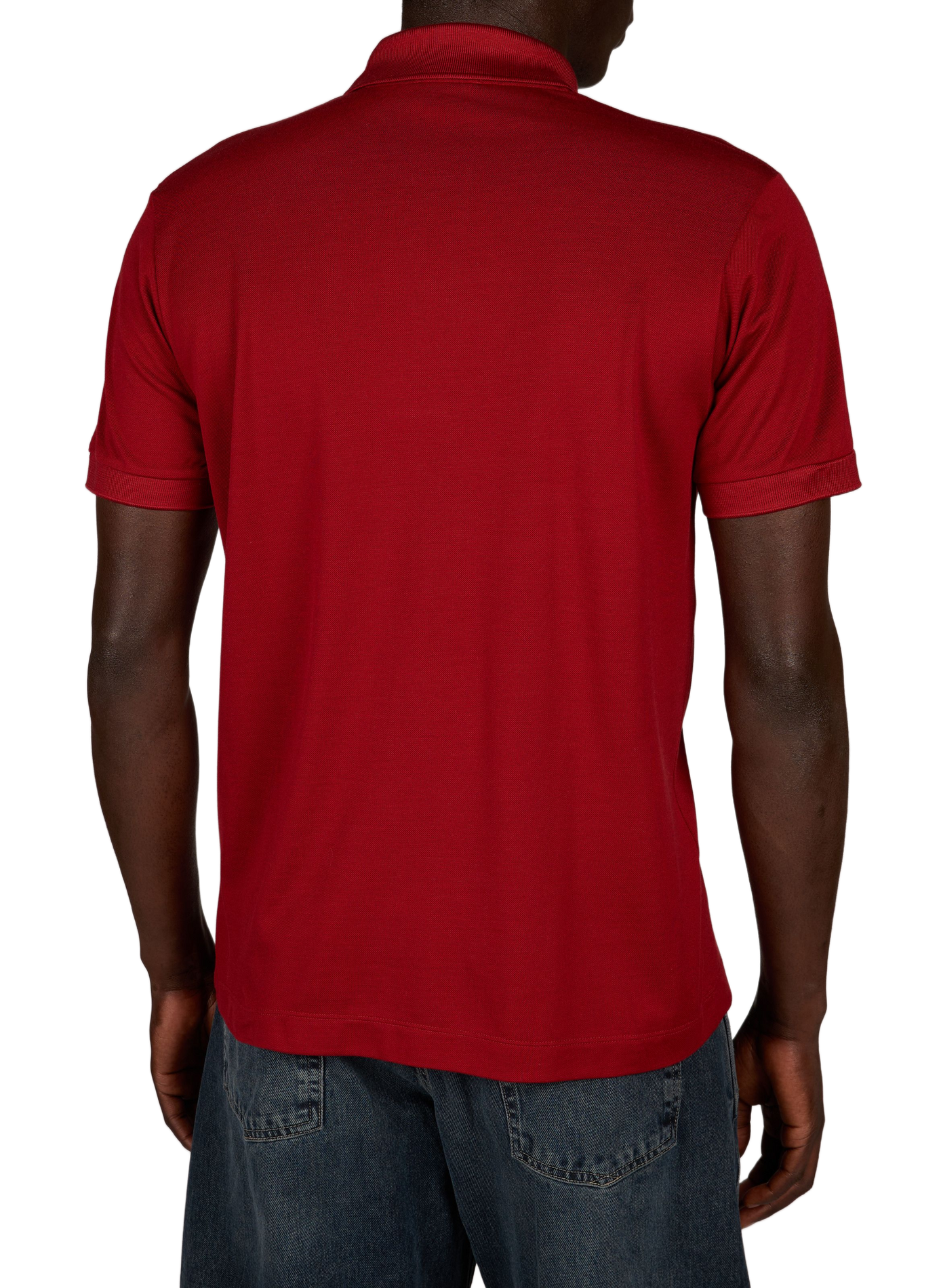 Short-sleeved silk logo polo LACOSTE Red