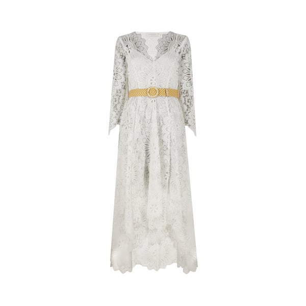 Robe dentelle asymétrique