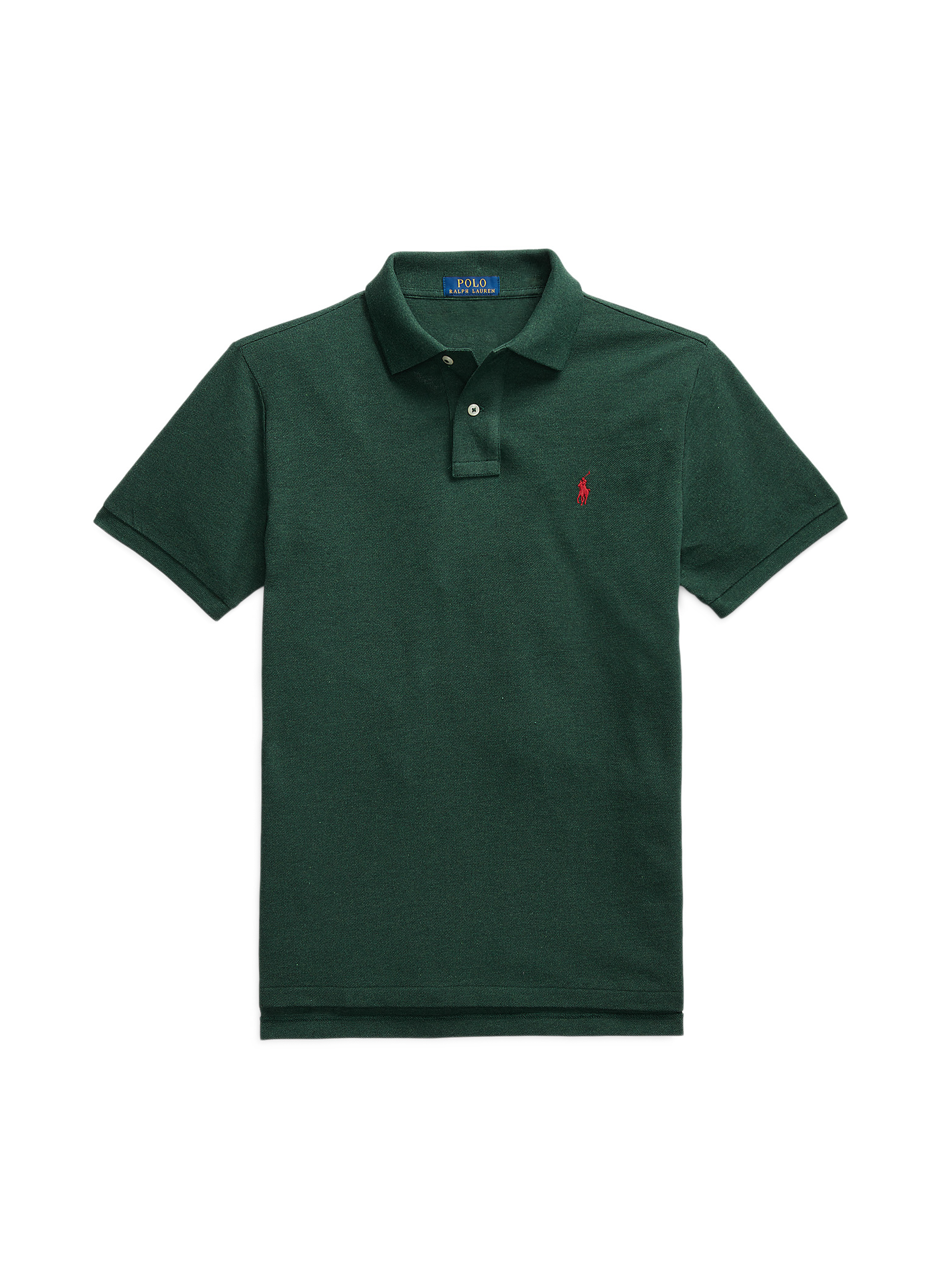 POLO RALPH LAUREN Polo droit en piqué de coton Vert