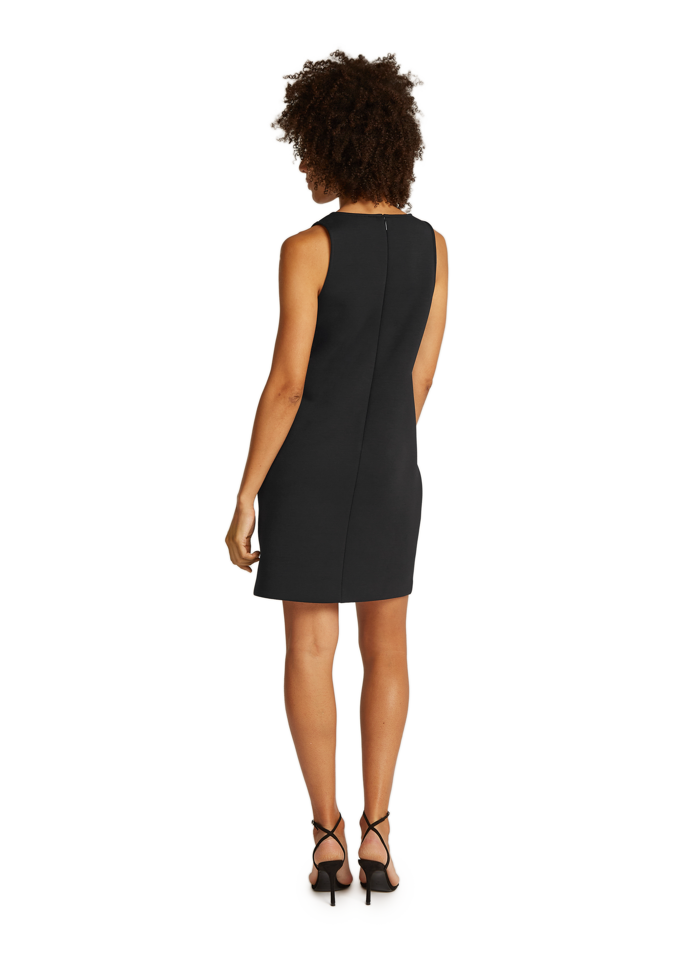 Robe courte col V CALVIN KLEIN Noir