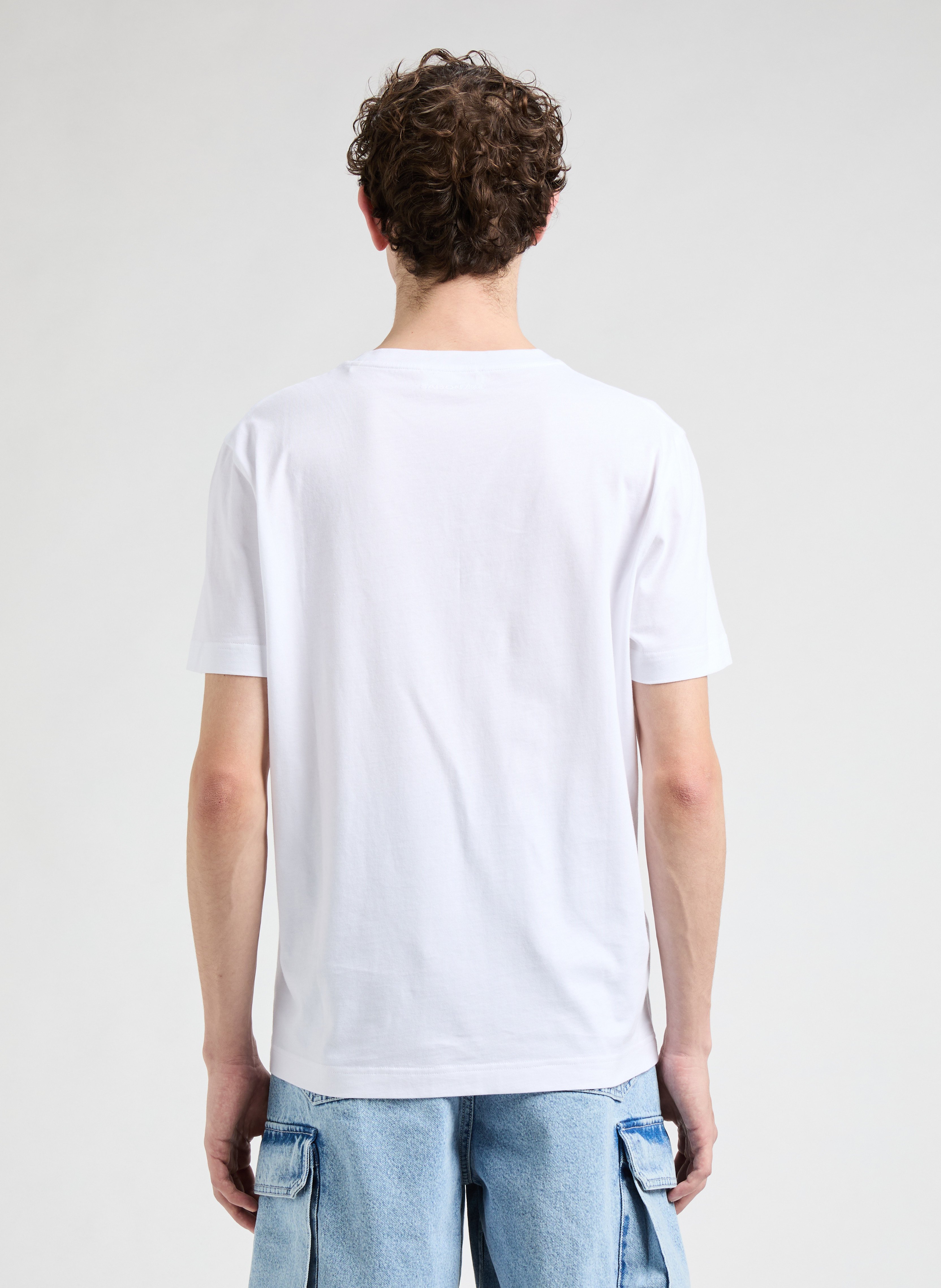 T-shirt Baff col rond en coton SAISON 1865 Blanc