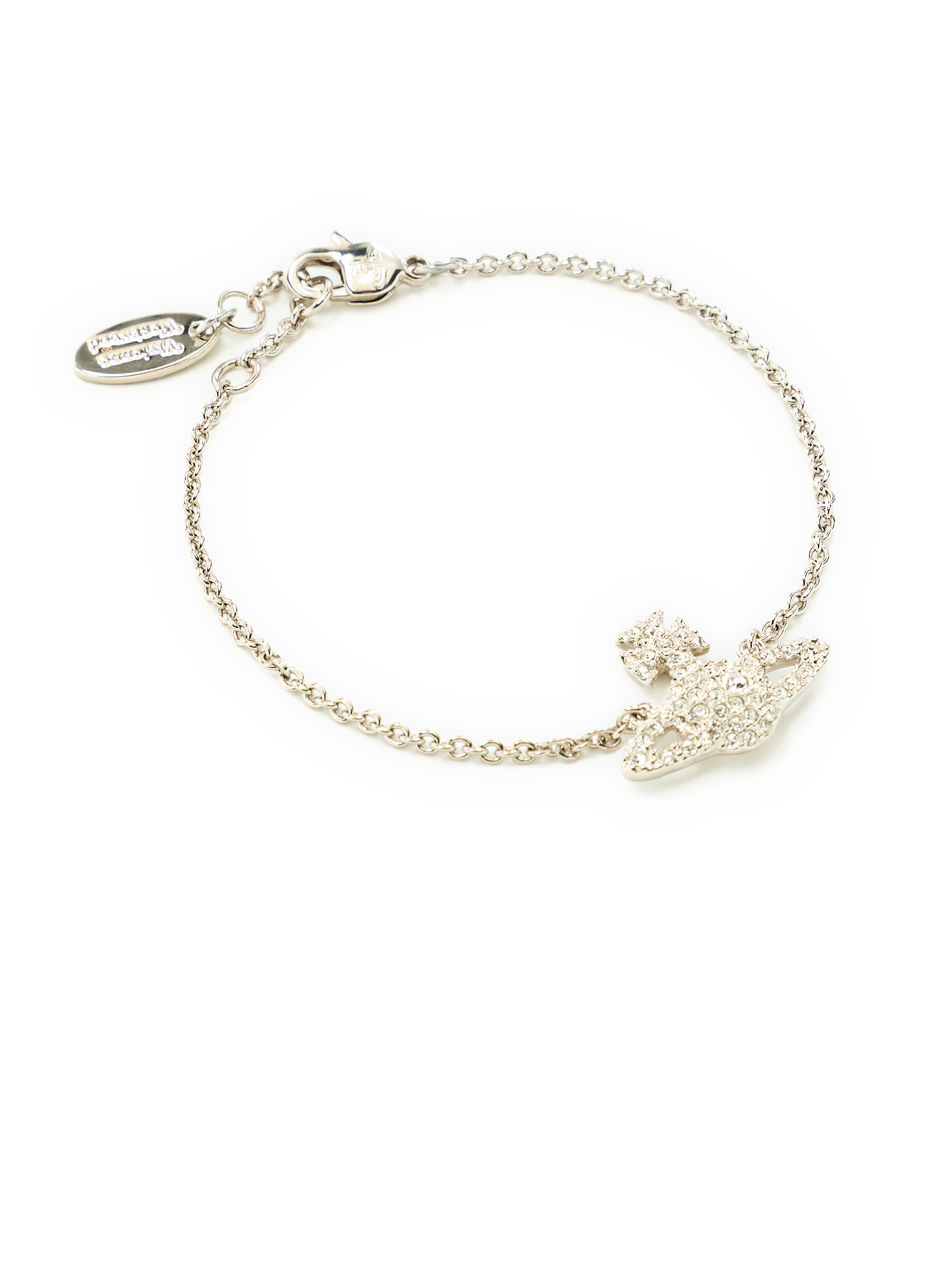 Bracelet chaîne à cristaux VIVIENNE WESTWOOD Argent